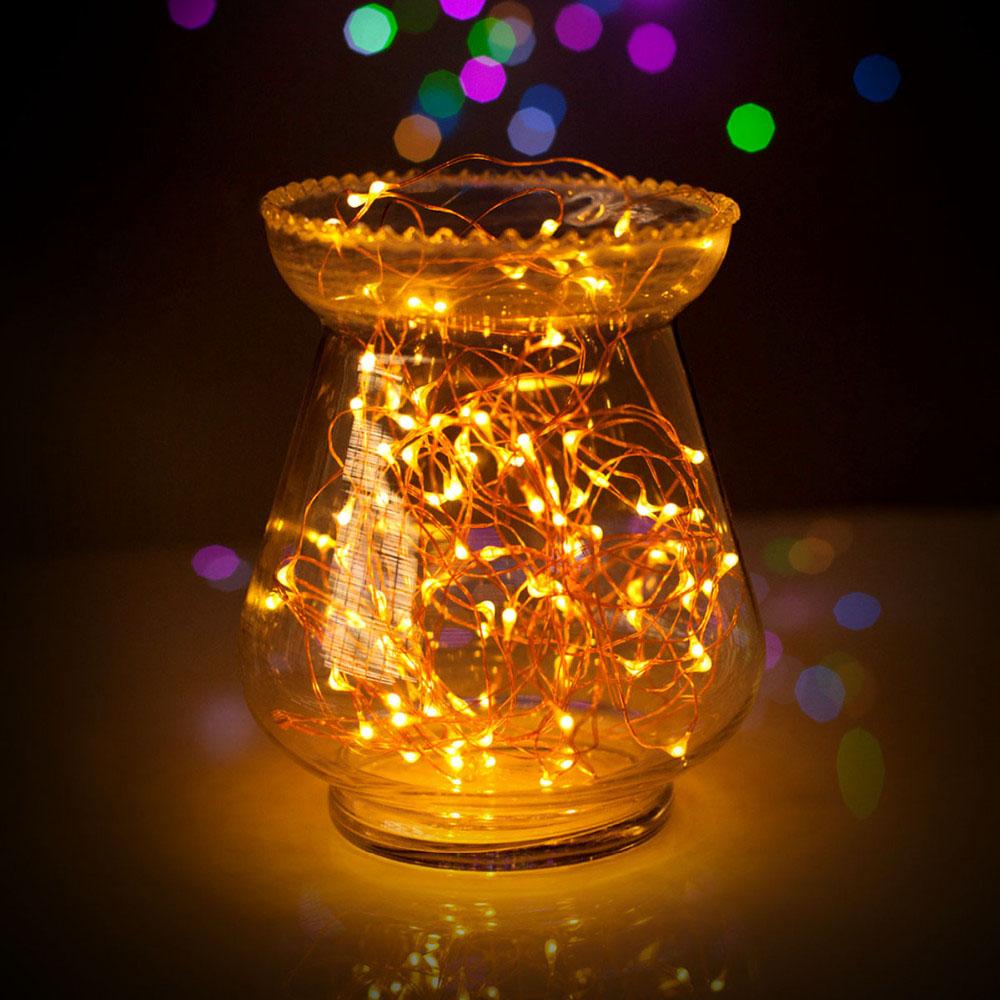 33 FT 100 LED Warm White Waterproof Fairy String Lights with AC Plug - Perfect for Indoor/Outdoor Christmas, Wedding, Party, and Garden Decorations
