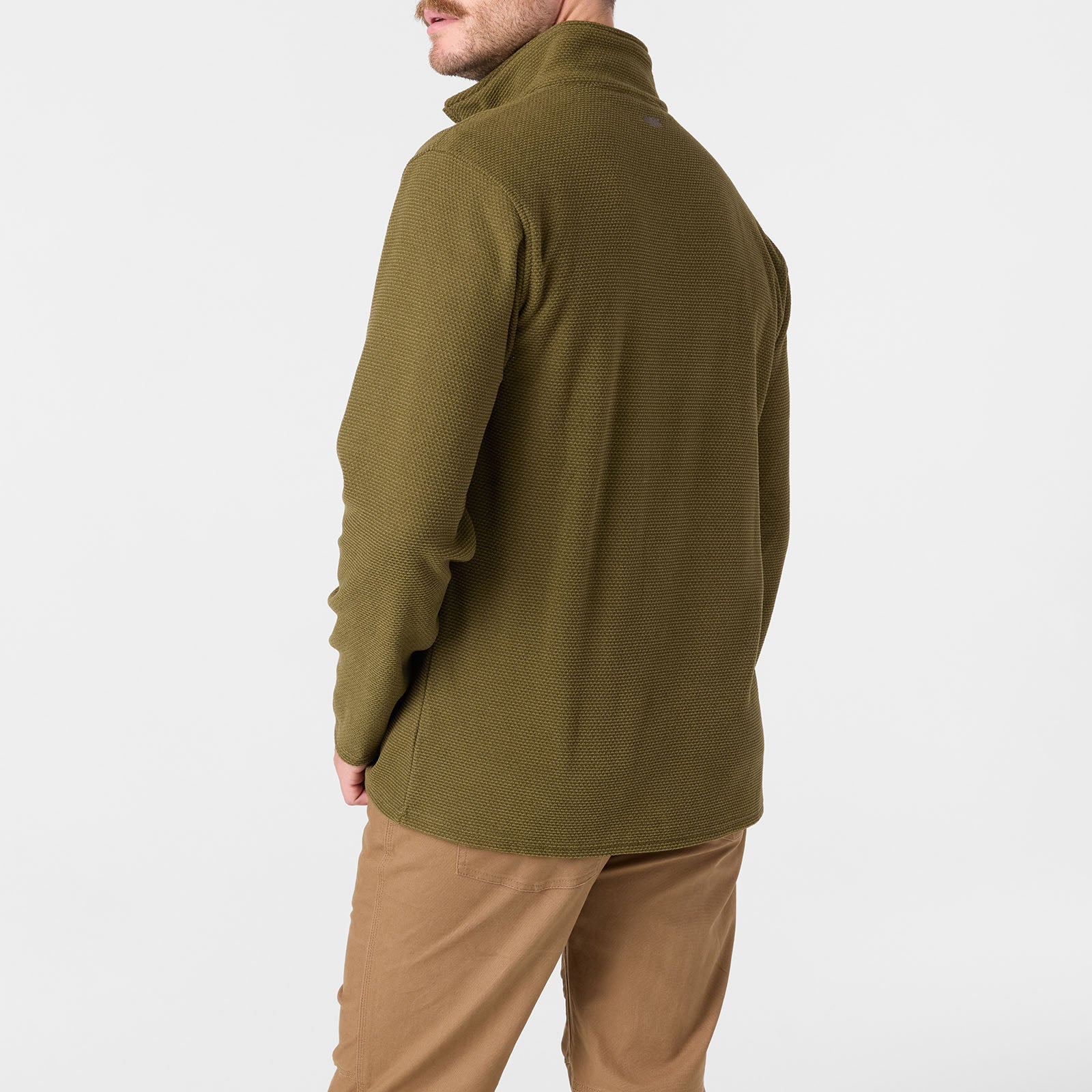 Men's Apex Quarter Zip Fleece Pullover - Soft & Warm Outdoor Jacket for Hiking, Camping & Casual Wear - Forest Moss Green