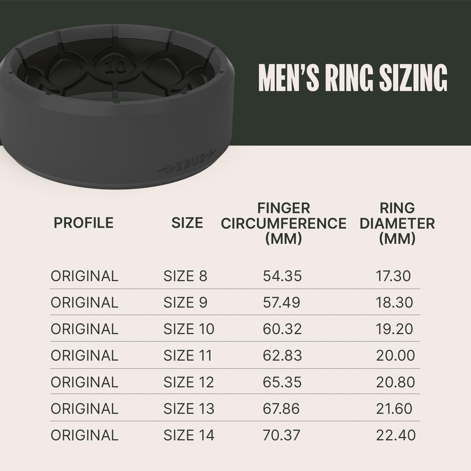 Groove Life Zeus Silicone Ring for Men - Durable Breathable Rubber Wedding Band with Unique Design & Lifetime Warranty | Comfort Fit for Active Lifestyle, Gym, Swimming & Outdoor Adventures