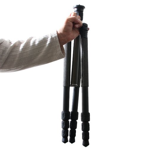 PTA214 4-Section Aluminum Twist Lock Tripod with Center Column - Heavy Duty Camera Stand for Photography & Videography - Perfect for DSLR Cameras, Video Shooting, and Outdoor Adventures (Black)