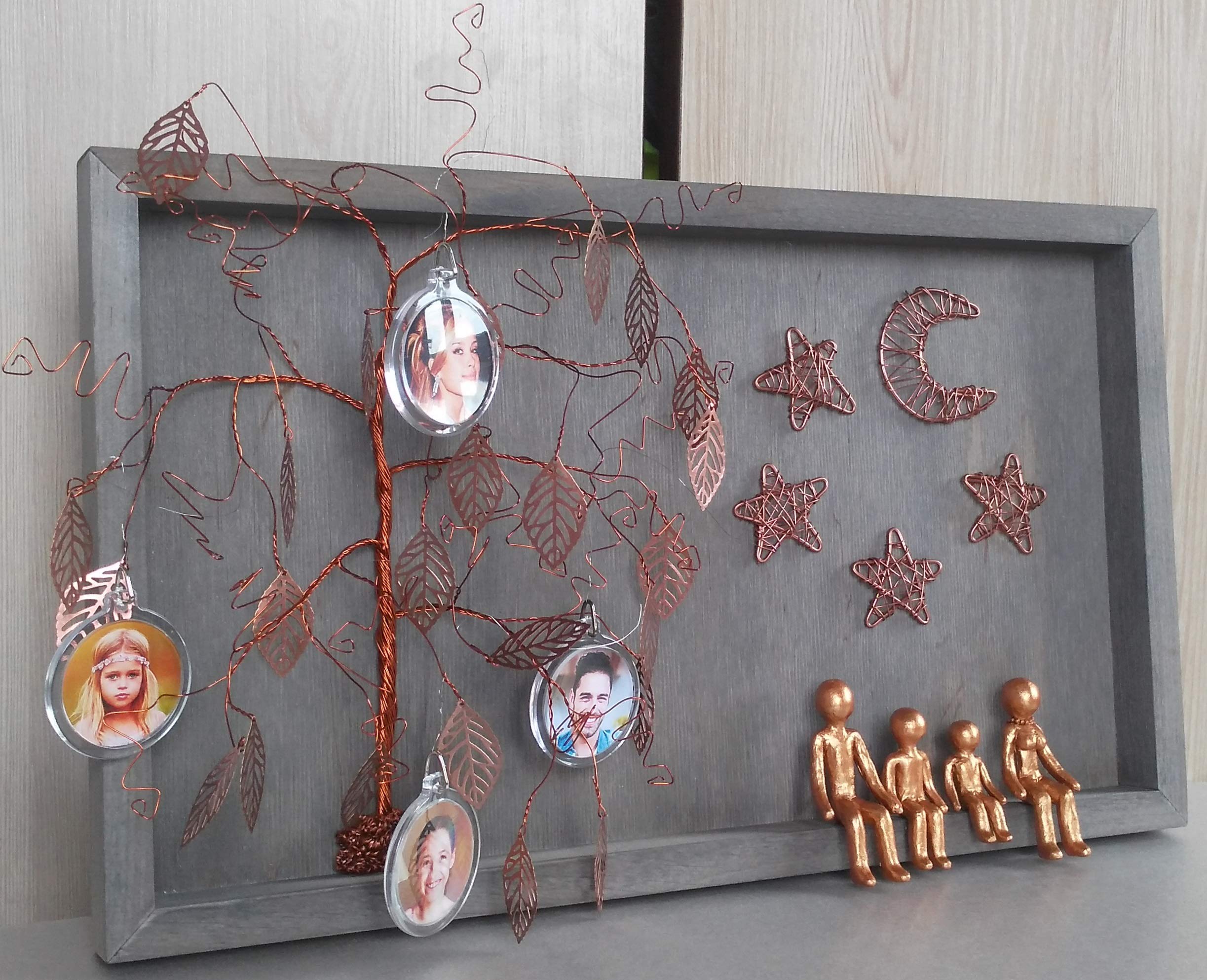 Unique Wedding Anniversary Gifts for Inlaws - Bronze Family Picture Frame Collage & Willow Tree Figurines Set (4th, 7th, 8th, 19th, 21st Year) - Perfect for Grandparents, Home Decor & Wall Charmers - Ideal for Family Reunions, Living Room Displays & Special Occasion Presents