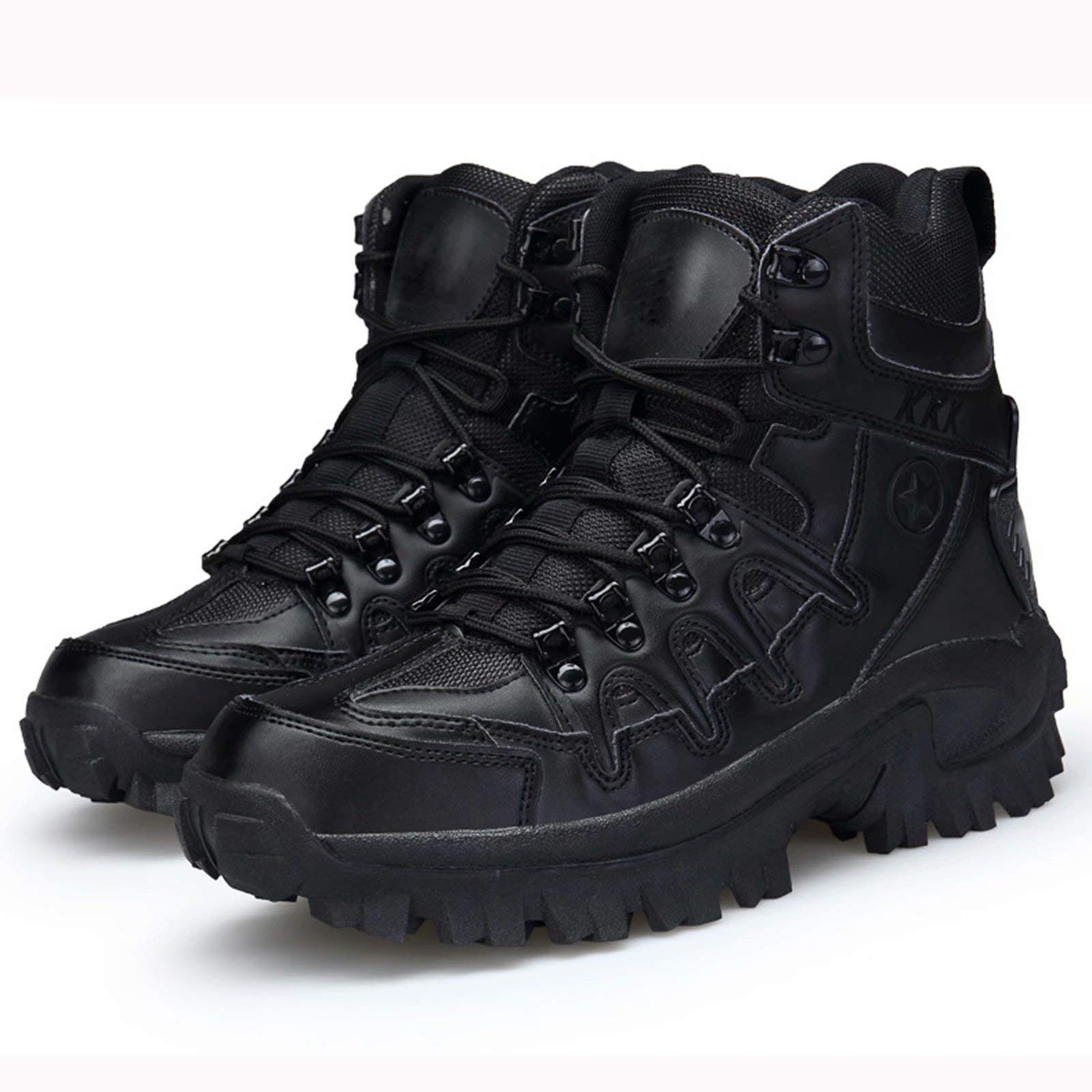 JRYⓇ Men's Tactical Combat Boots - Winter Military Desert Boots, High-Top Outdoor Work Shoes for Hiking, Walking & Cold Weather Activities | Durable & Stylish for Work, Adventure & Everyday Wear