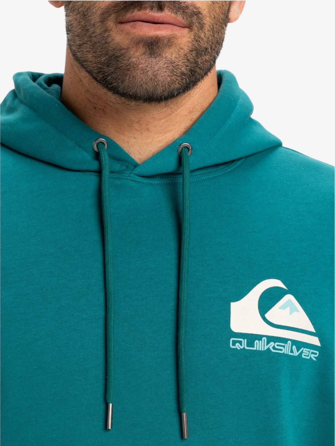 Quiksilver Men's Omni Logo Hoodie - Green Pullover for Outdoor Activities & Casual Wear