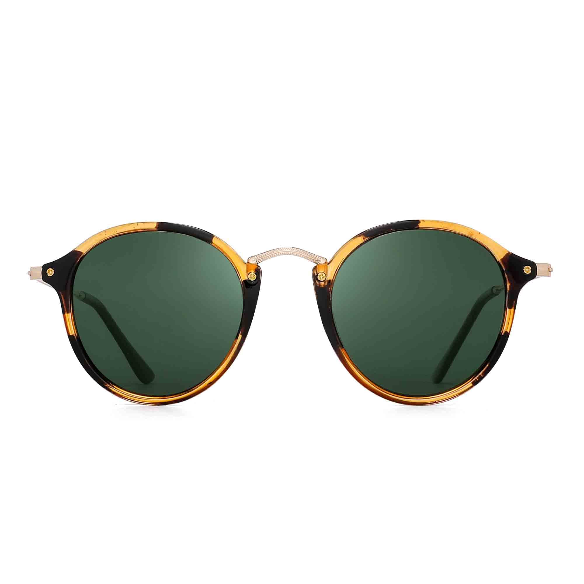 JIM HALO Classic Round Polarized Sunglasses for Men & Women - UV400 Protection - Perfect for Driving, Beach & Outdoor Activities
