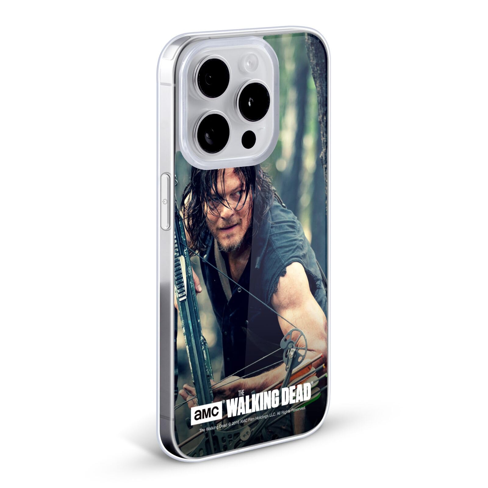 Officially Licensed AMC The Walking Dead Lurk Daryl Dixon Soft Gel Case for iPhone 7 Plus/8 Plus - Durable Protection with Walking Dead Theme - Perfect for Fans, Daily Use & Show Enthusiasts