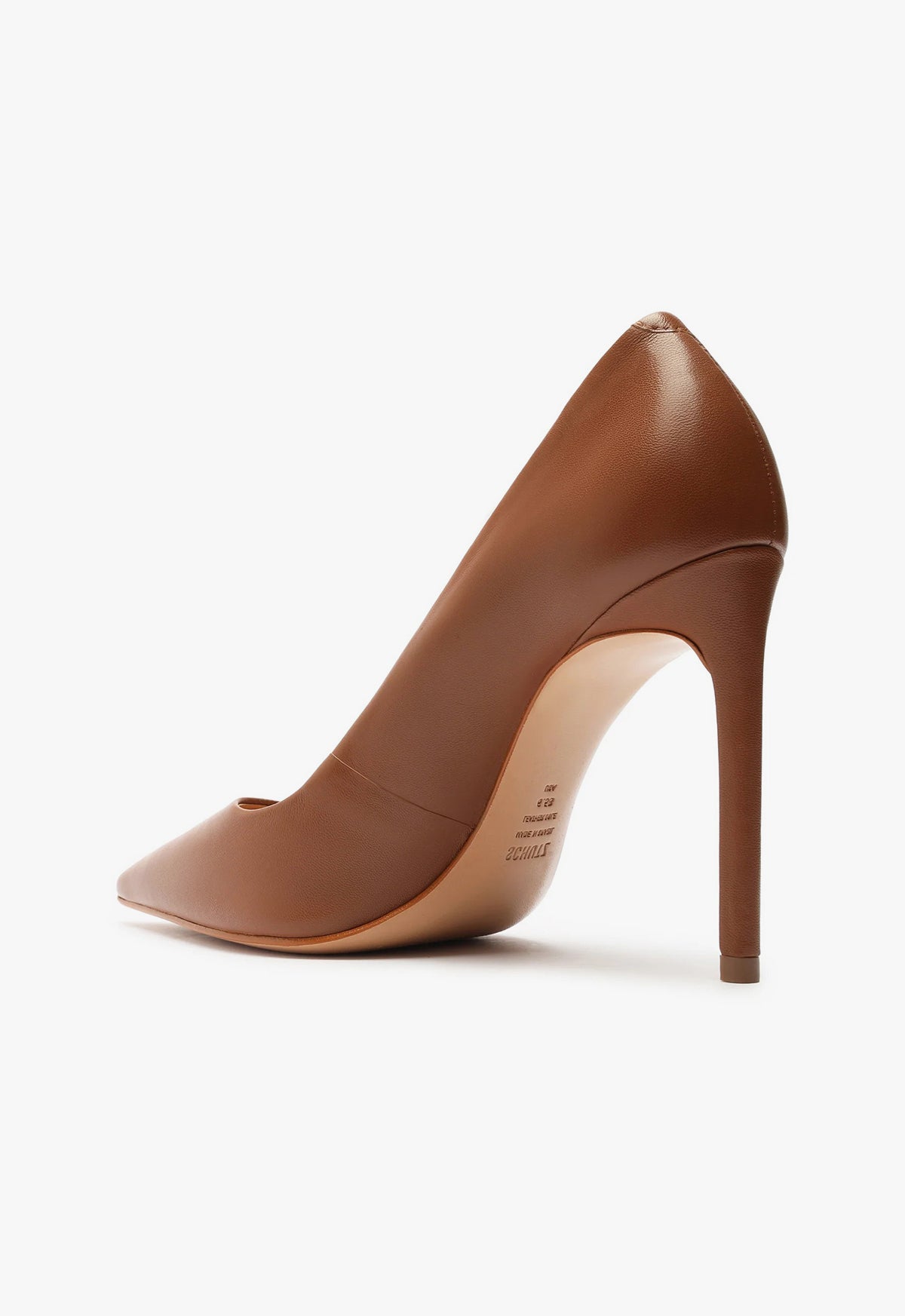 Elegant Lou High Heel Stiletto Pumps for Women - Brown Leather Pointed Toe Dress Shoes for Party, Wedding & Evening Wear