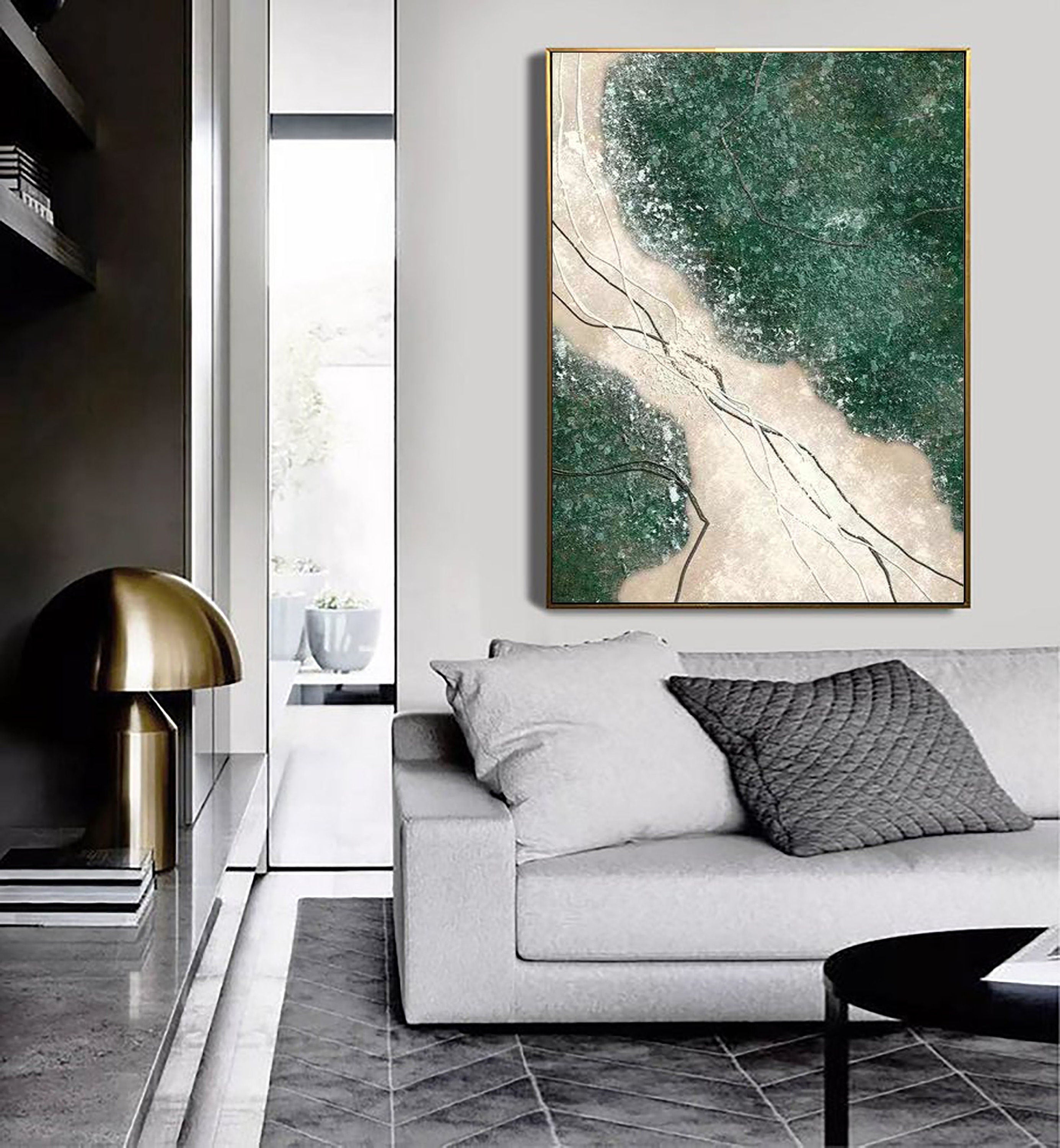Blue & Green Abstract Wall Art Print #BG004 - Modern Home Decor for Living Room, Bedroom & Office