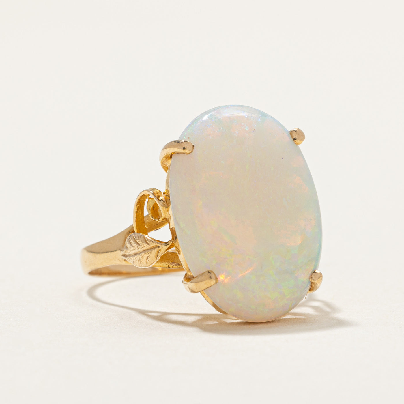 6.60ct Oval Opal Cocktail Ring - Size 8 | Elegant Statement Jewelry for Evening Parties, Weddings & Special Occasions