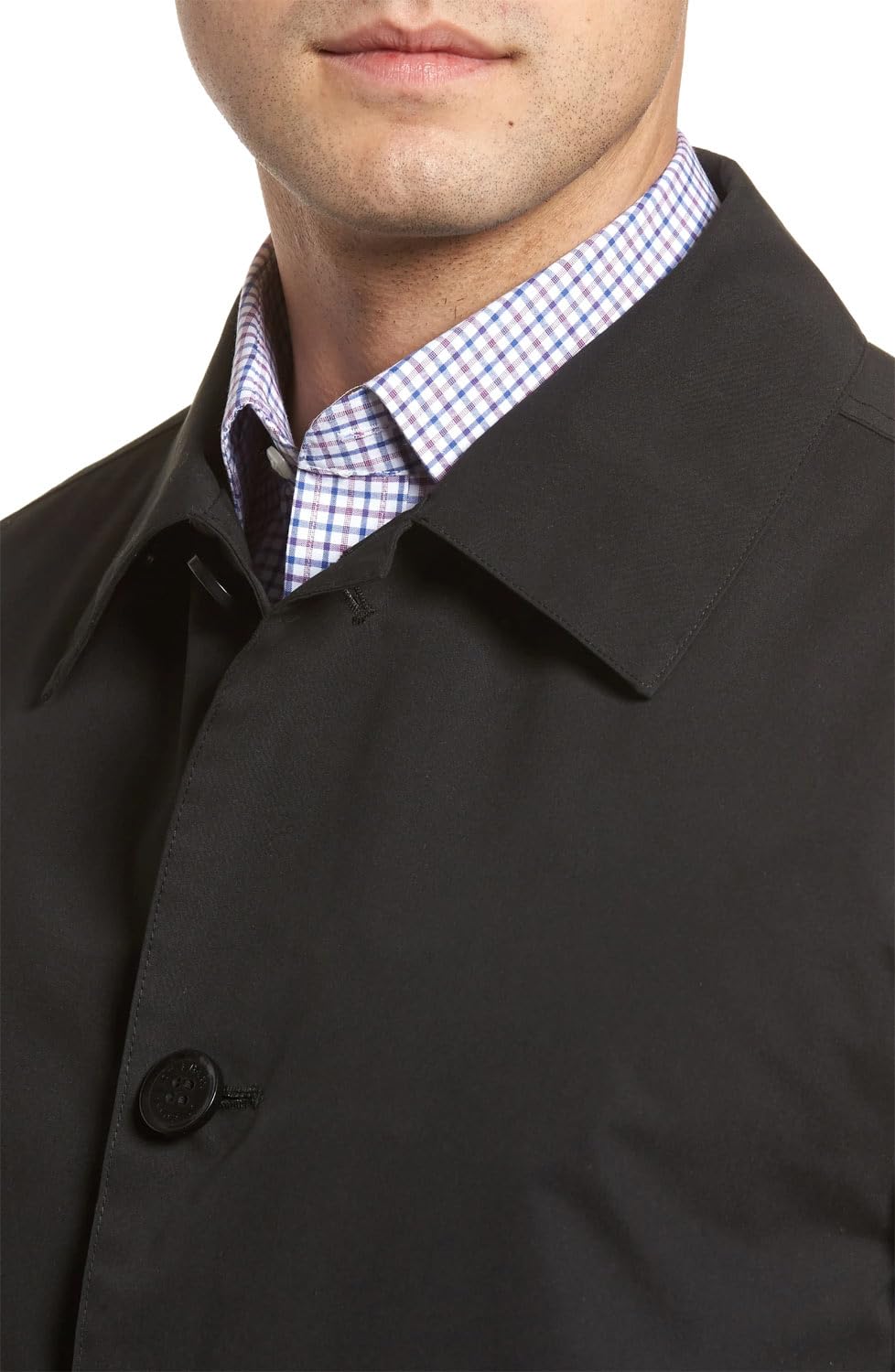 Cole Haan Men's Waterproof Stand Collar Rain Jacket - Lightweight Windbreaker for Outdoor Activities, Commuting & Travel
