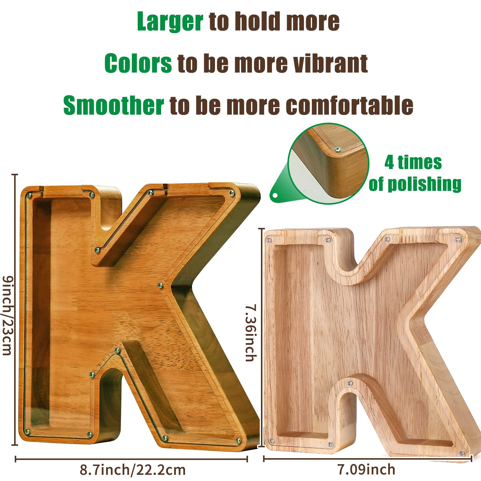 Personalized Piggy Bank for Kids - Large 9.1 Inch DIY Laser Sticker Savings Bank for Boys & Girls | Unique Money Bank Gift for Toddlers & Adults | Perfect for Birthday, Christmas & Home Decor