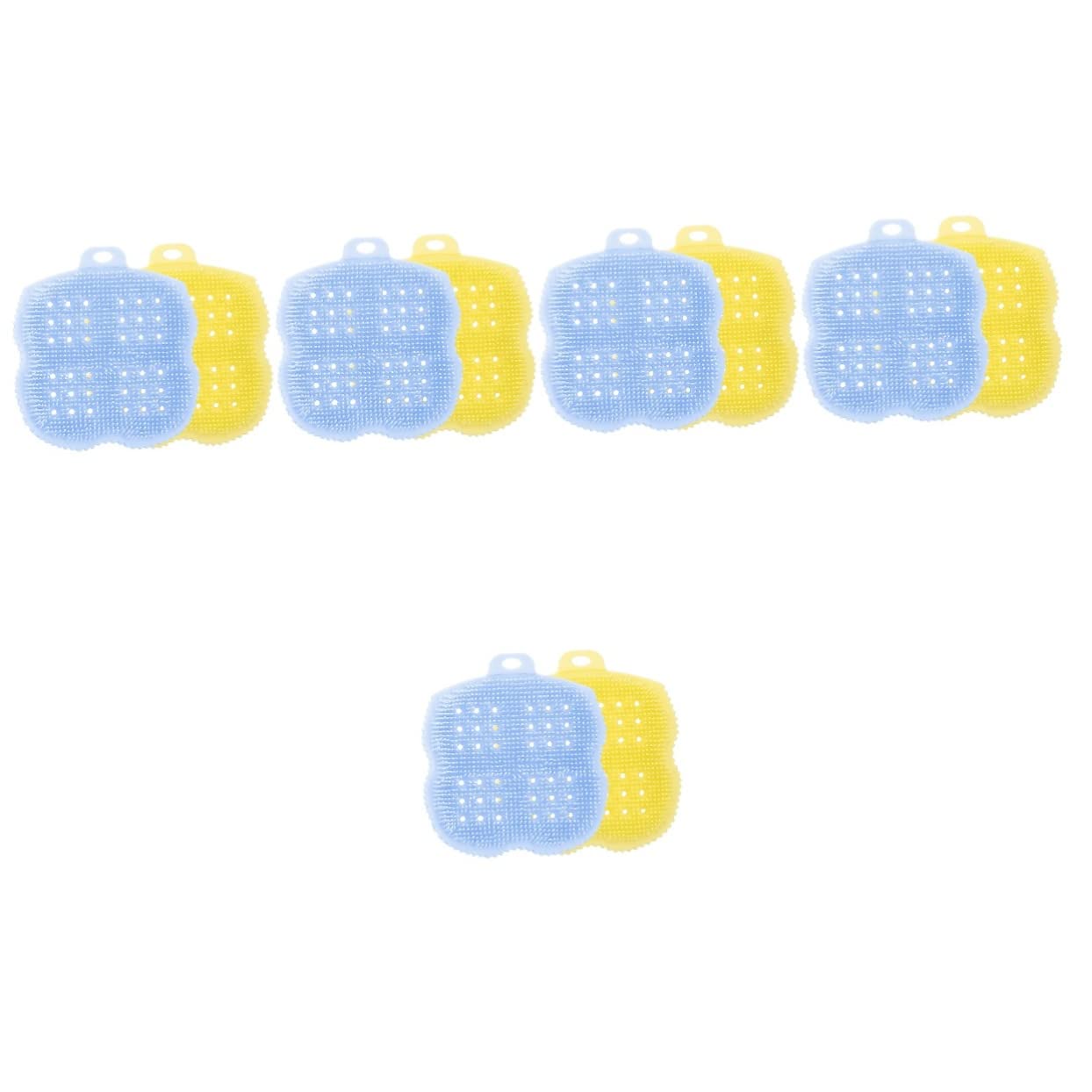 Minkissy 10-Pack Silicone Scrub Brushes - Exfoliating Body Scrubber, Scalp Massager & Shower Brush for Deep Cleansing - Perfect for Bath, Shower & Spa Day Self-Care Routine