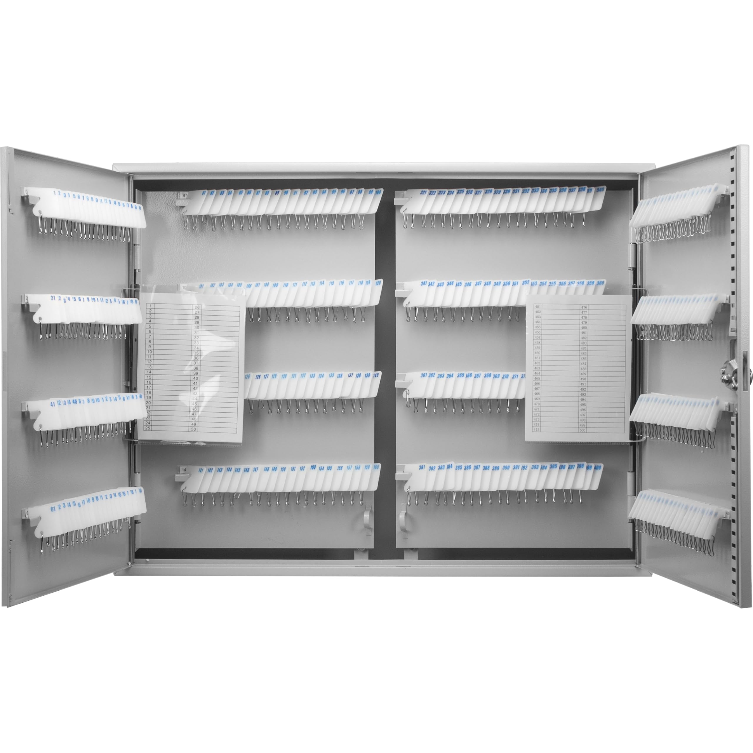 Barska 480 Position Key Lock Cabinet - Secure Key Storage Box with Numbered Hooks & White Tags - Perfect for Home, Office, and Hotel Key Management