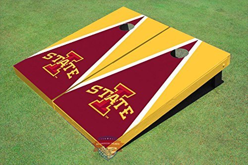 Iowa State University Cyclones Red & Yellow Matching Cornhole Boards Set - Tailgate Game for Outdoor Parties, BBQs, and Backyard Fun
