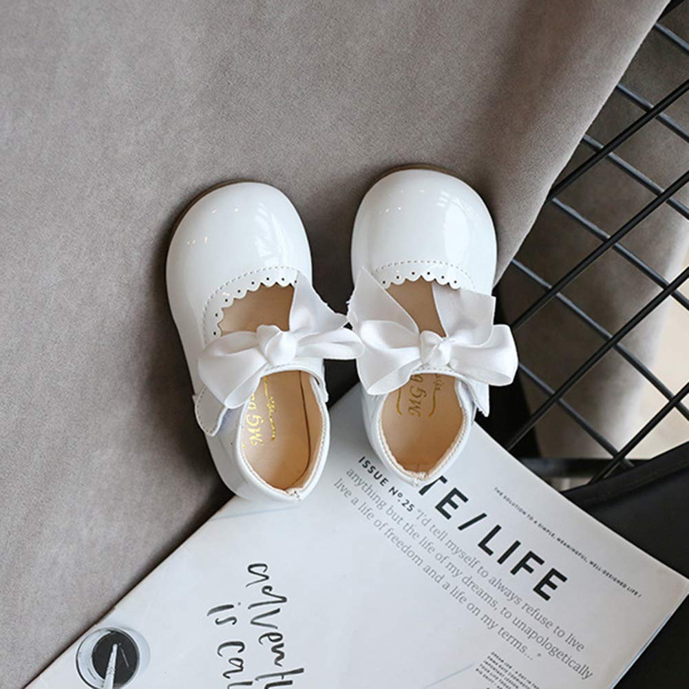 YIBLBOX Girls Ballet Flats - Mary Jane Princess Wedding Dress Shoes with Bowk | Comfortable Ballerina Shoes for Daily Wear, School, Parties & Special Occasions