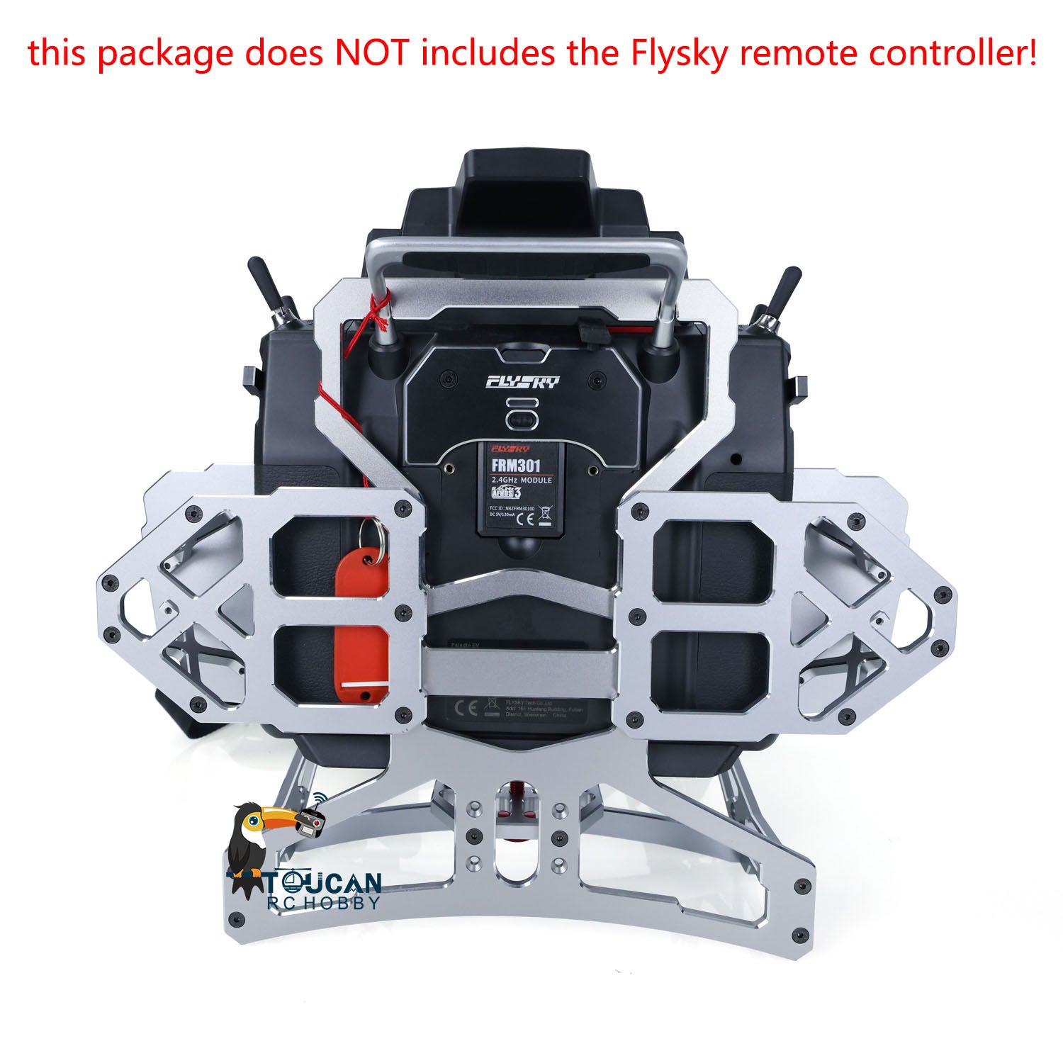 MTM Metal Tray Holder with Adjustable Strap for Flysky Paladin PL18EV Remote Controller - Durable RC Vehicle Accessories for Trucks, Excavators & Model Cars | Perfect for Racing, Construction Simulation & Outdoor RC Adventures