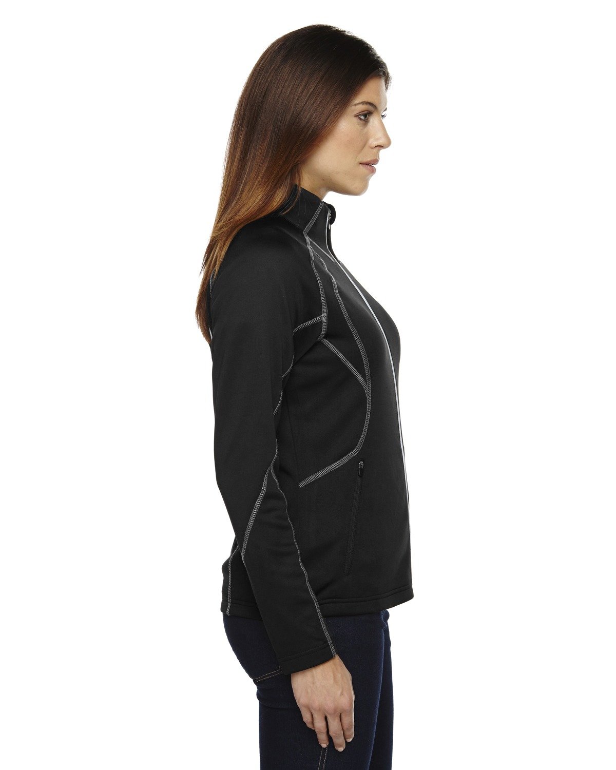 North End Women's Performance Brushed Fleece Jacket - Lightweight Warm Winter Outerwear for Hiking, Running & Outdoor Activities