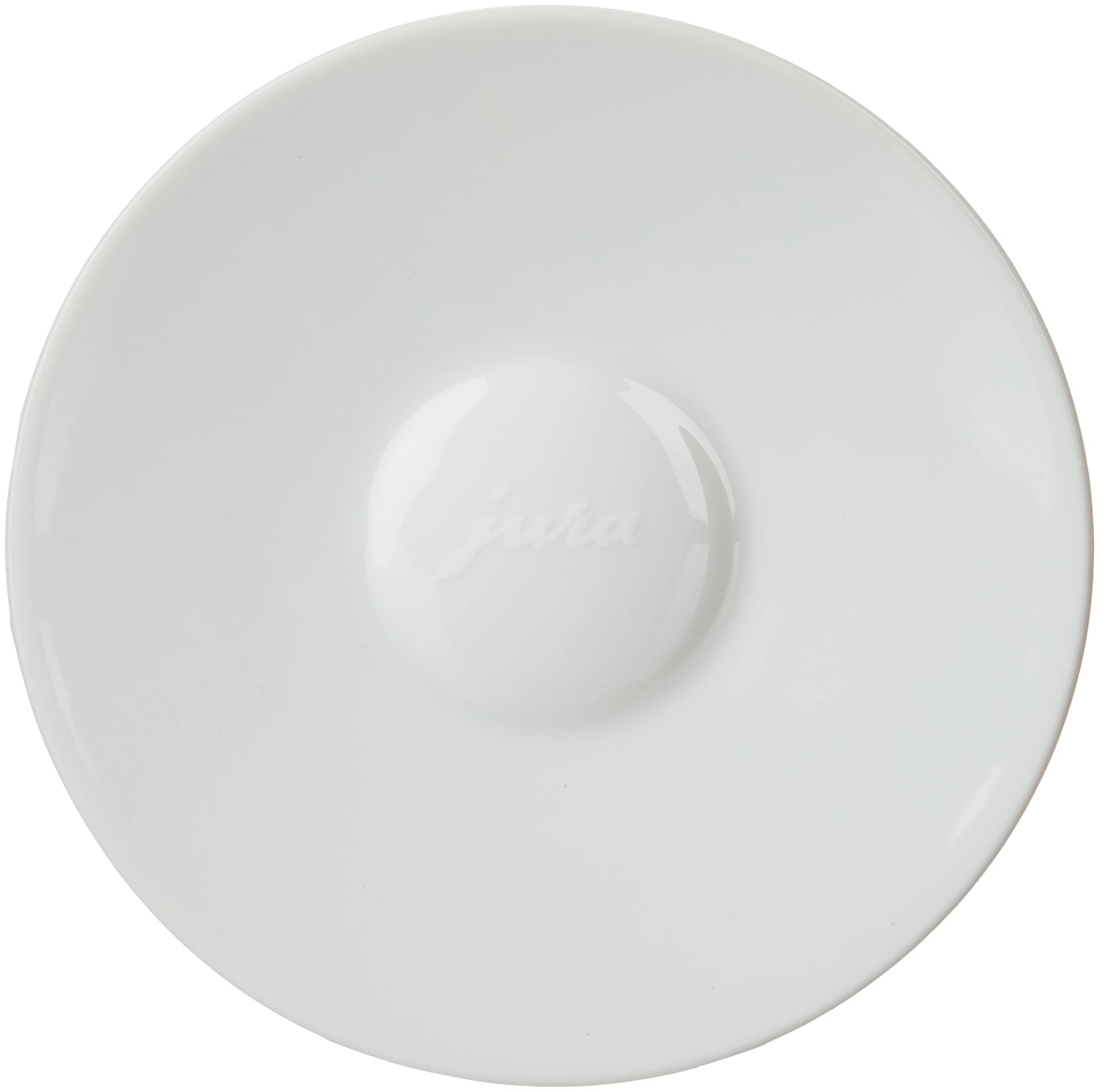 JURA 66499 White Coffee Cups Set of 2 with Saucers - Premium Porcelain Espresso Cups for Home, Office & Cafe Use - Perfect for Cappuccino, Latte & Tea
