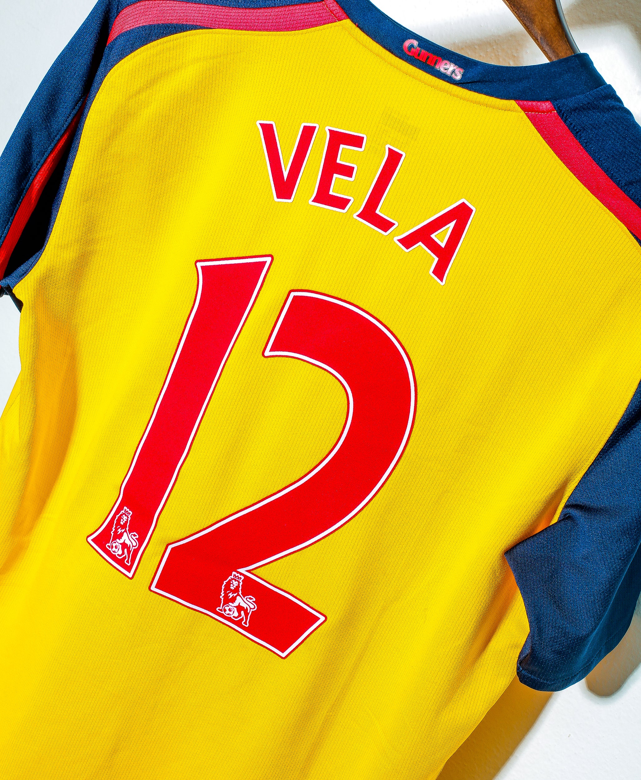 2008 Arsenal Away Jersey #12 Carlos Vela - Men's Soccer Jersey for Fans & Collectors - Perfect for Matchdays, Gifts & Memorabilia