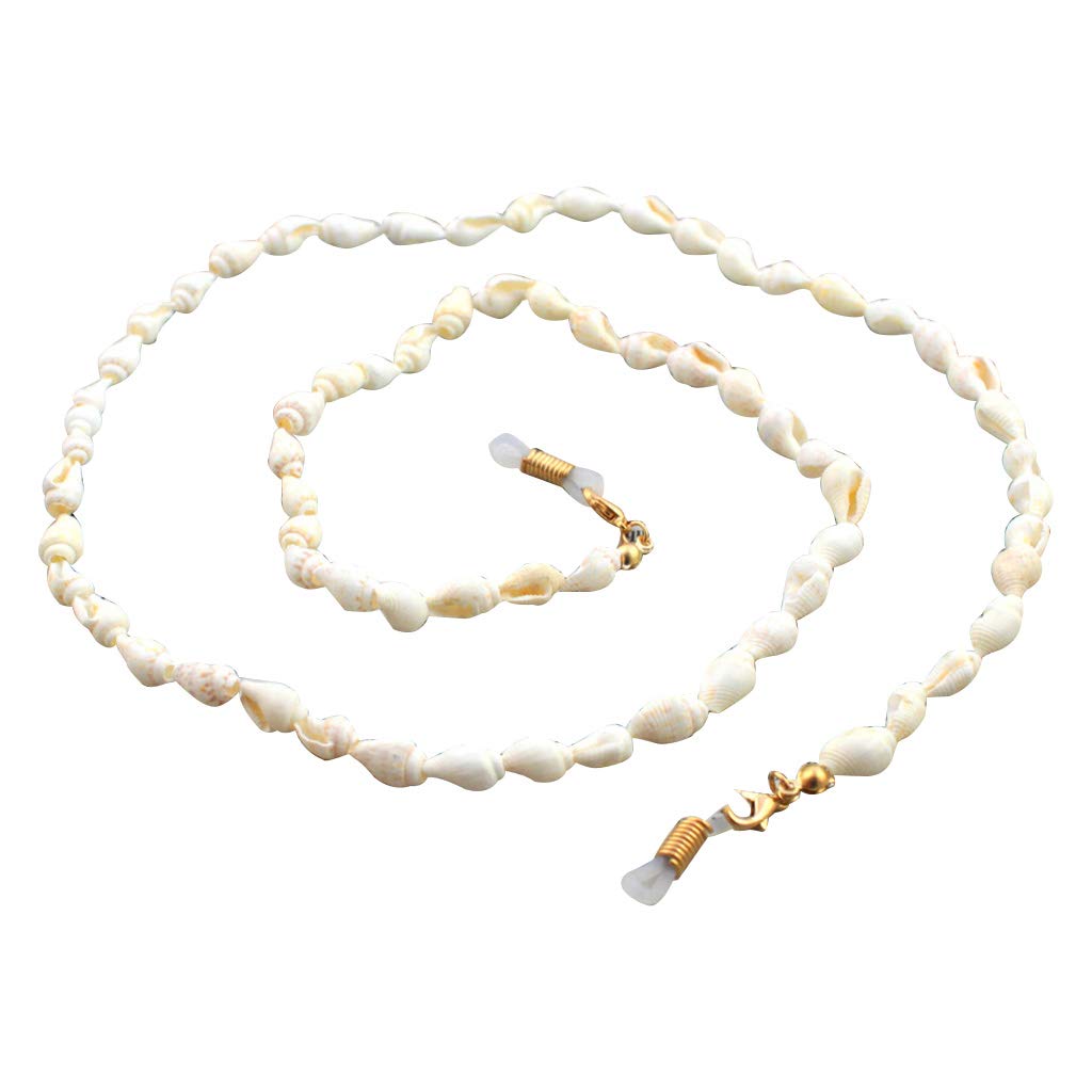 Simdoc Stylish Eyeglass & Sunglass Holder Chain - Adjustable Eyewear Retainer Necklace for Reading Glasses, Shell Sunglass Lanyard - Perfect for Work, Reading & Outdoor Activities