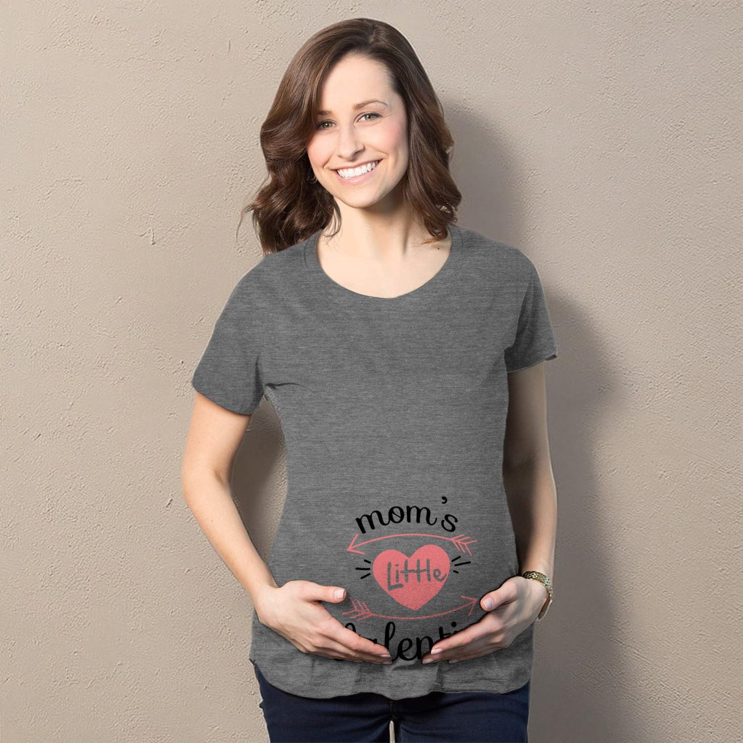Pregnancy Announcement T-Shirt for Moms - Cute Valentine's Day Maternity Tee for Baby Reveal & Gender Announcement - Perfect for Photoshoots, Baby Showers and Gender Reveal Parties