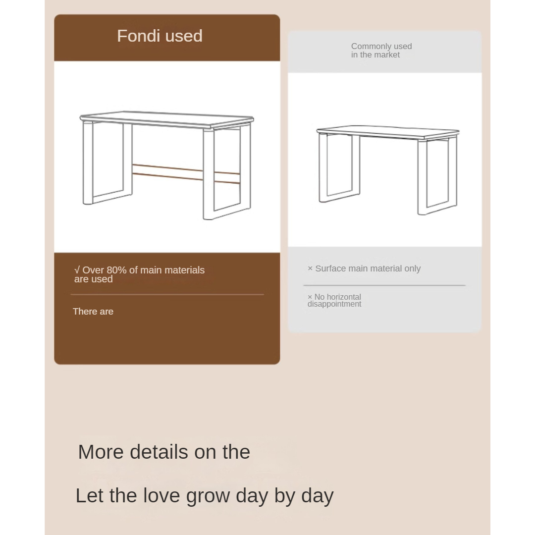Premium Black Walnut & Ash Solid Wood Study Desk - Handcrafted Writing Table for Home Office, Library, or Dorm Room - Ergonomic Design for Work & Study