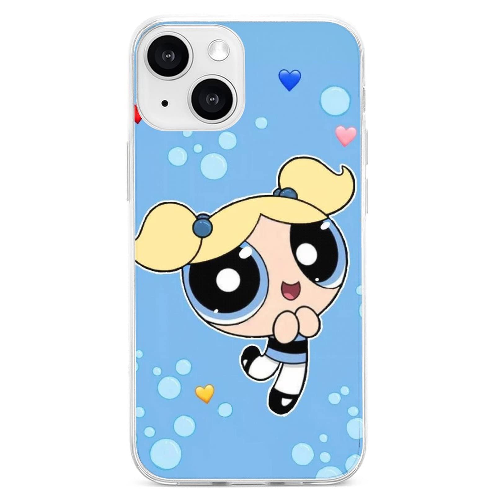 Powerpuff Girls Bubble Phone Case for iPhone 13 - Shockproof Protective Slim Thin Fit Cover Compatible with iPhone 13 Series | Cute Cartoon Design for Girls, Teens & Anime Fans | Perfect for School, Work & Daily Use
