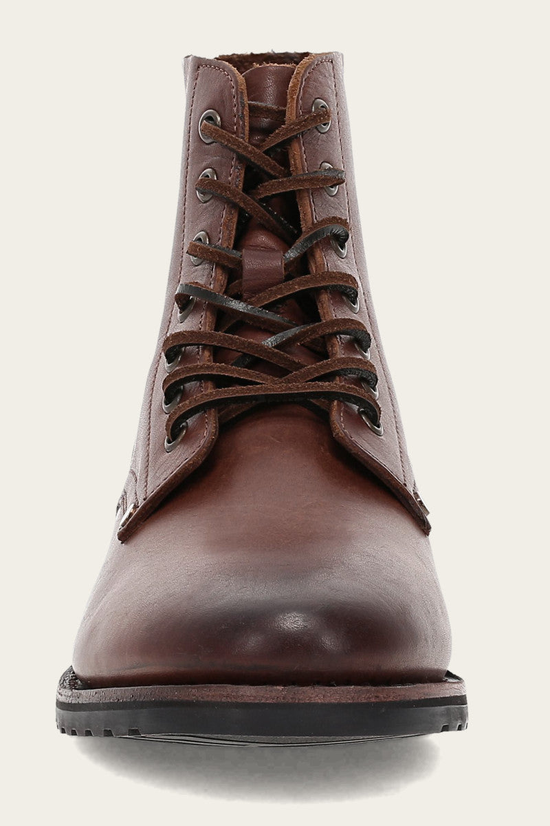 Barrett Cognac Leather Lace-Up Boots for Men - Stylish & Comfortable Footwear for Casual Outings, Work & Everyday Wear