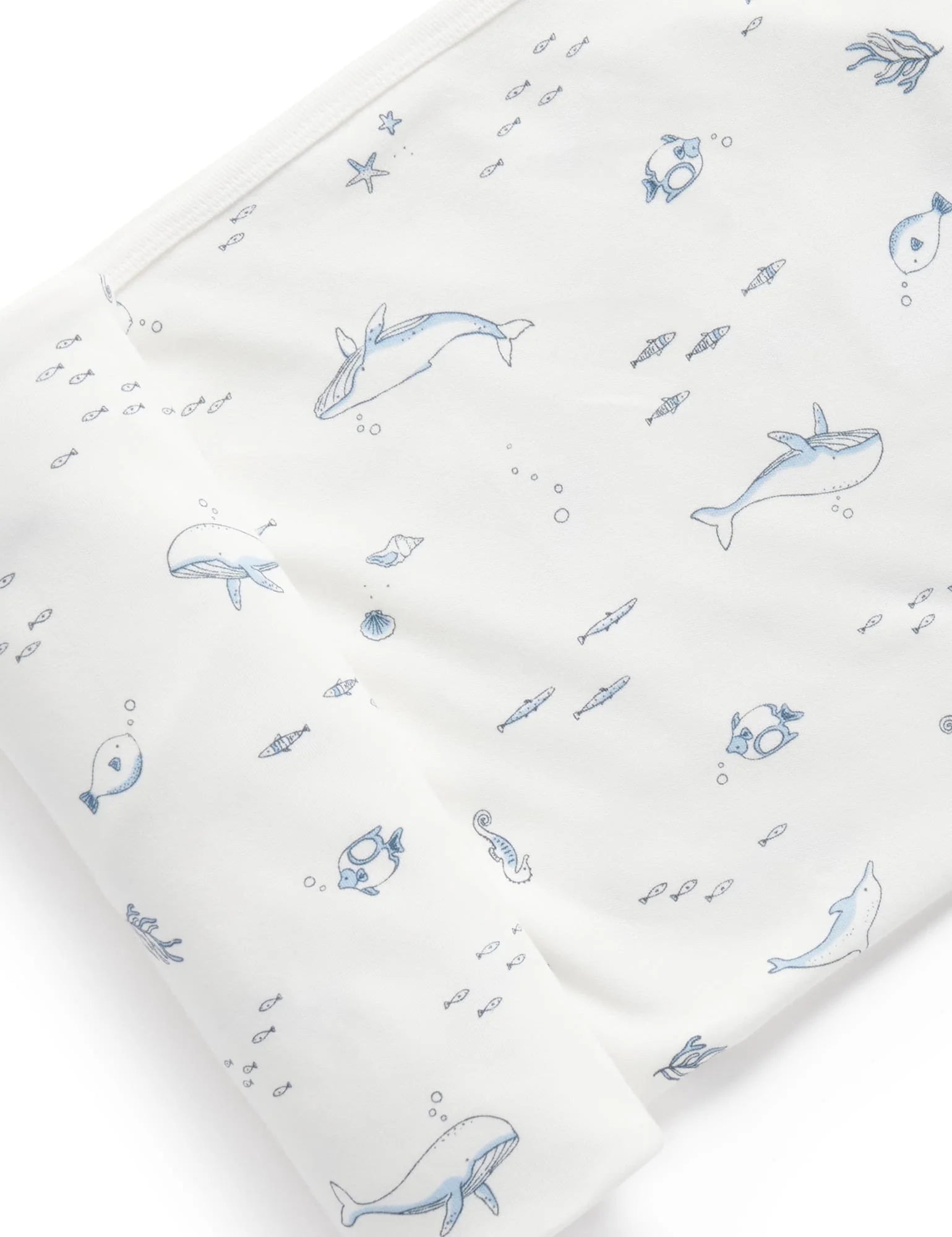 Purebaby Organic Bunny Rug Wrap - Soft & Cozy Baby Blanket for Newborns & Toddlers - Perfect for Nursery, Swaddling, and Photo Shoots - Nautical Theme