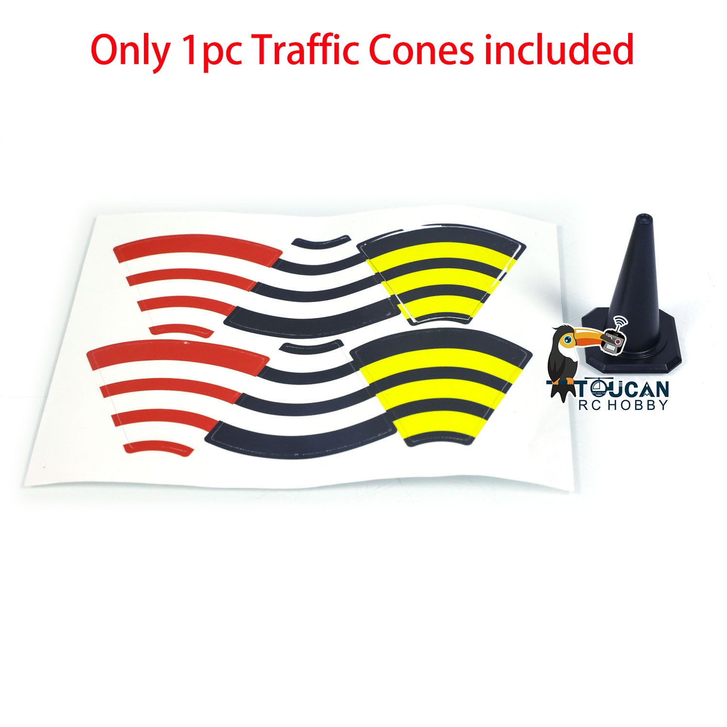1/14 Scale RC Construction Vehicle Plastic Traffic Sign Guardrail & Barrier Cones - Crash Bucket Decorative Parts for Remote Control Cars | DIY Construction Site Scenes, RC Car Racing Tracks, Kids Play Zones