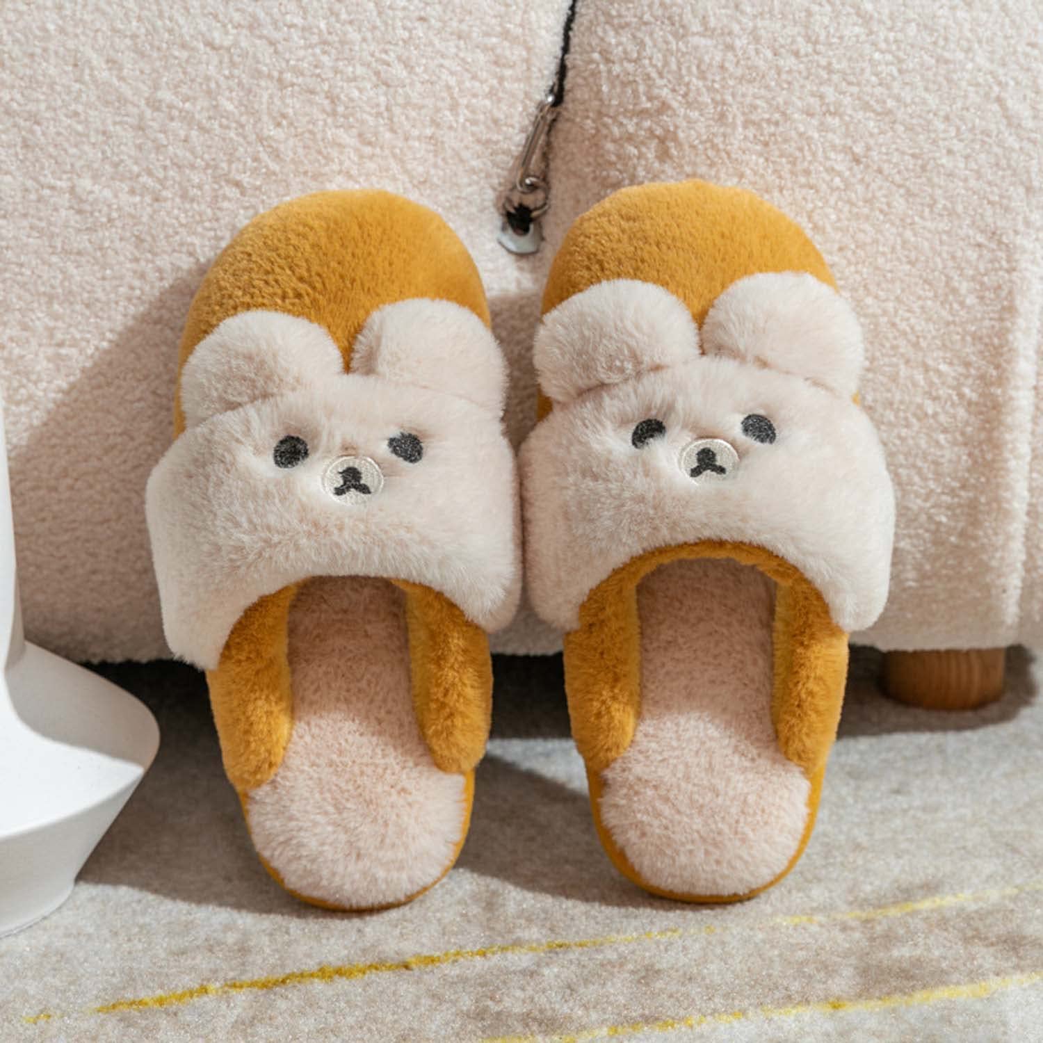 Hopelong Women's Bunny Slippers - Soft Fuzzy House Slippers with Cute Bunny Ears, Cozy Indoor/Outdoor Animal Slippers for Women - Perfect for Lounge, Bedroom, and Gift Giving