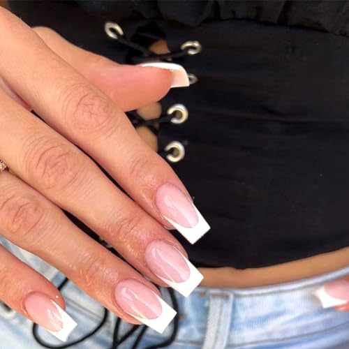 white french tip nails