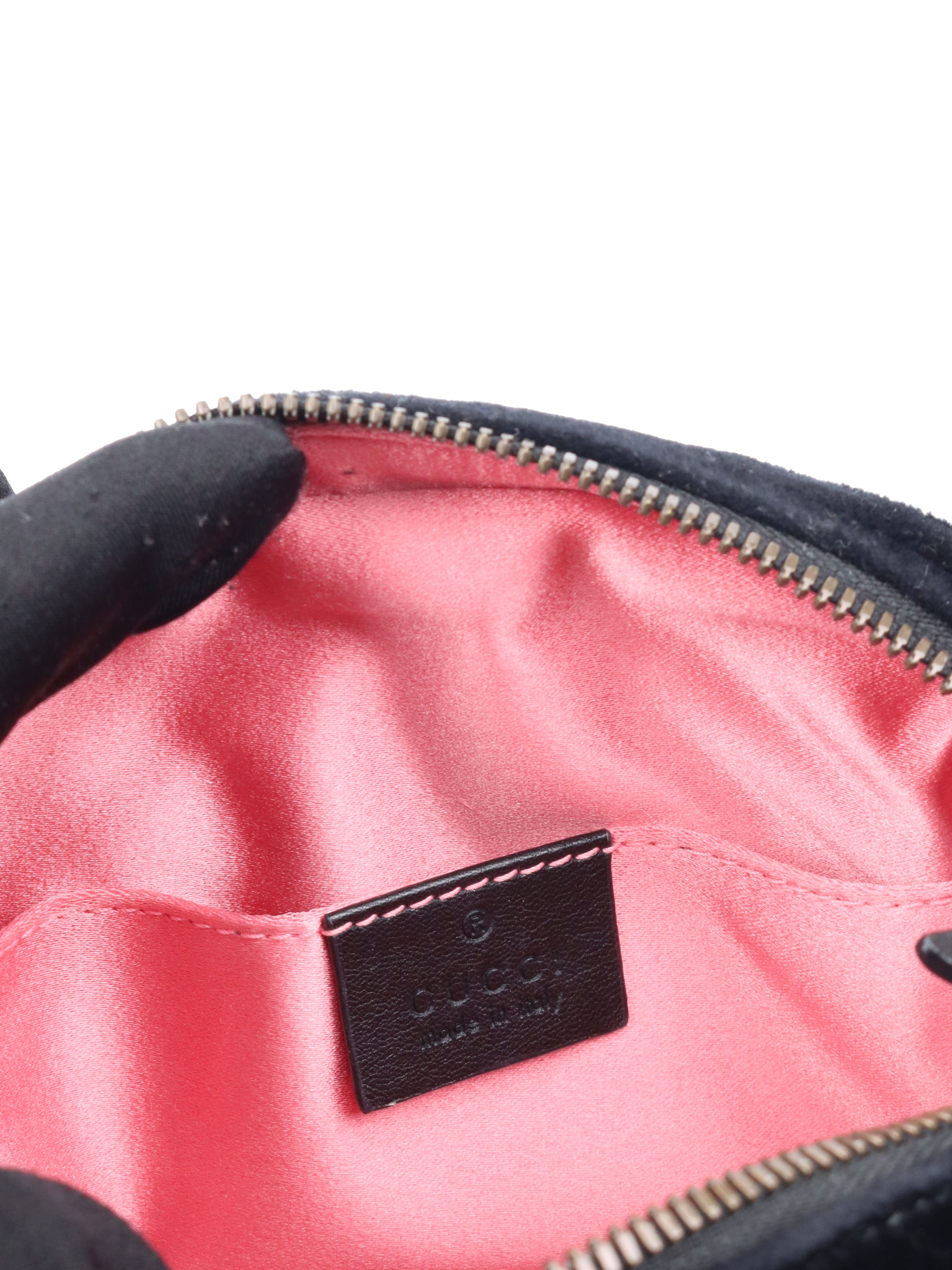 Gucci Black Velvet Marmont Belt Bag 65 - Luxury Crossbody Fanny Pack for Women | Perfect for Parties, Travel & Everyday Use