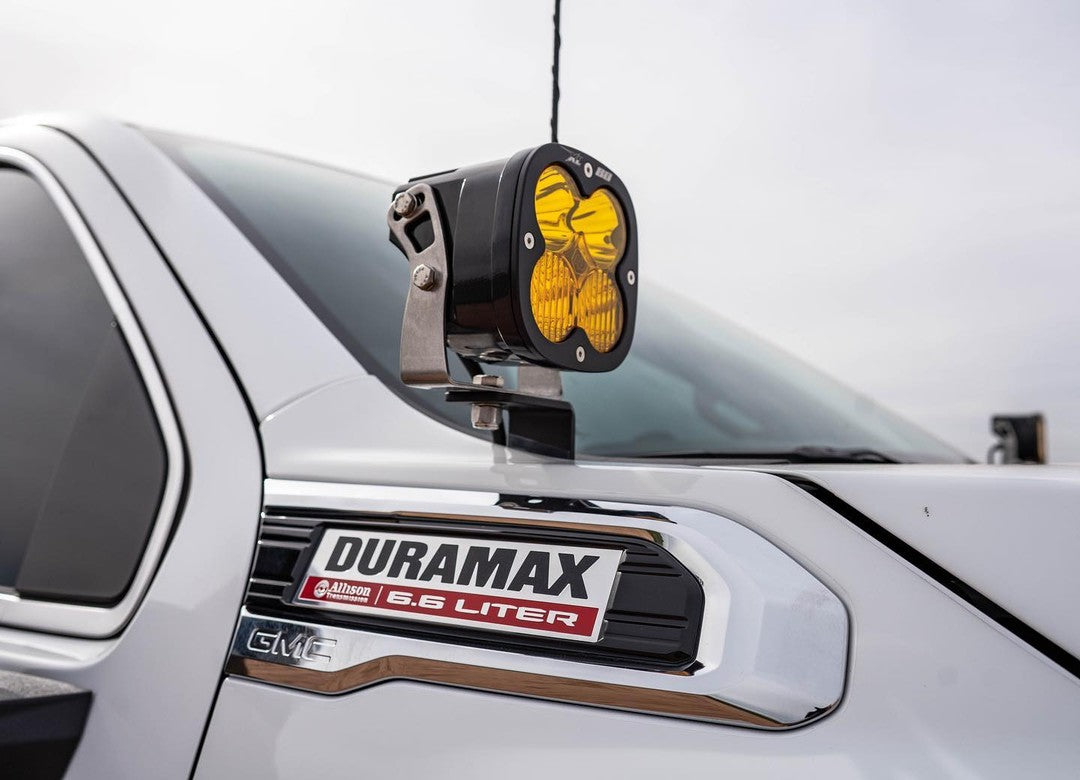 SDHQ Built A Pillar Light Mounts for 2020-2025 Chevy/GMC 2500/3500 HD Trucks - Off-Road Lighting Accessories for Enhanced Visibility & Safety