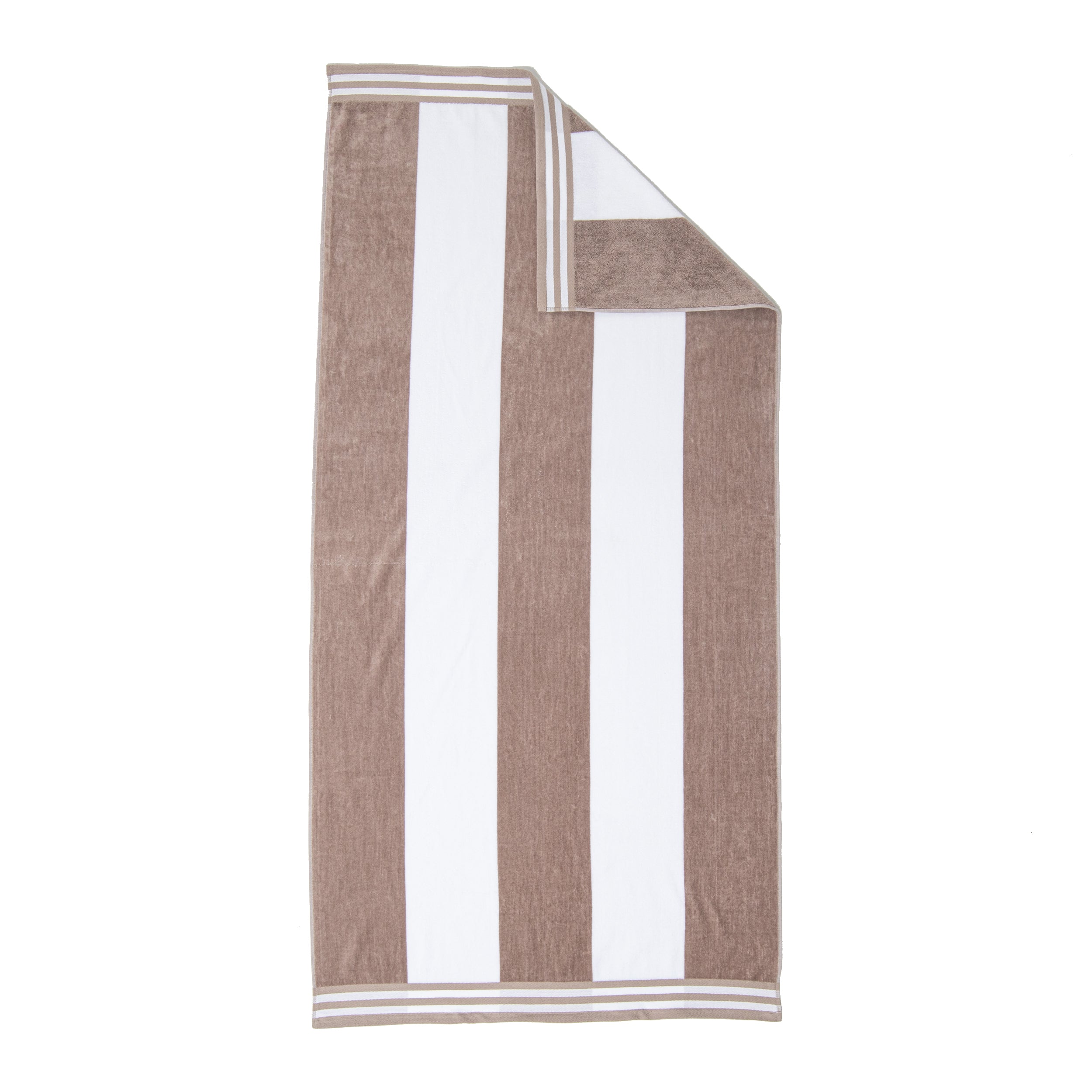 Premium Cabana Stripe Oversized Cotton Beach Towel Set of 2, 4, or 6 - Soft, Absorbent & Quick-Drying for Pool, Beach, Vacation & Spa Use