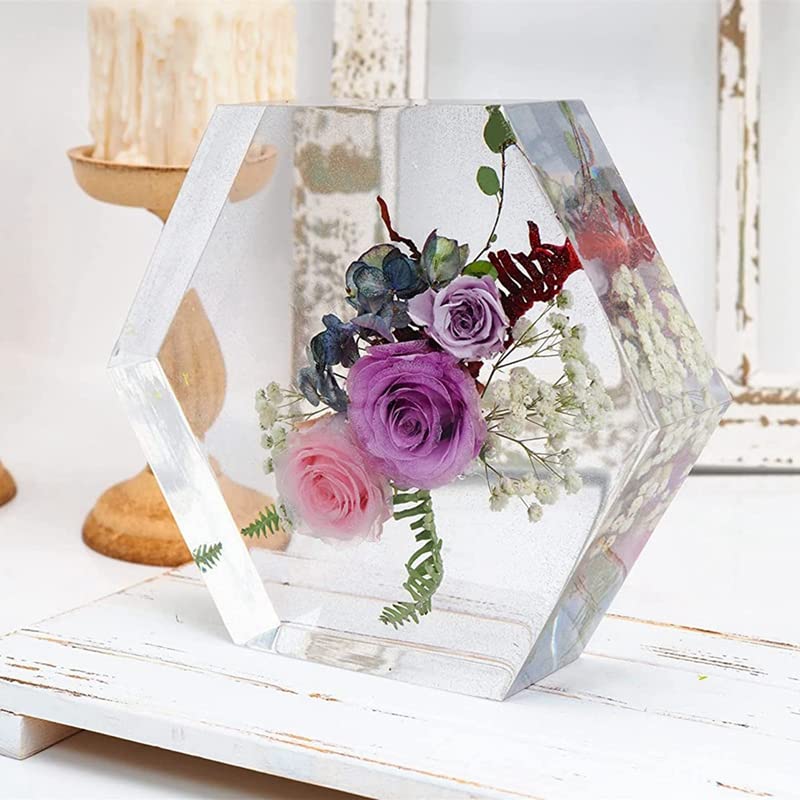 Hexagon Bookends Resin Molds - Large Silicone Molds for Crystal Epoxy Bookends, Desktop Organizer & Home Office Decor - Perfect for Bookshelf Styling, Gift Giving and DIY Craft Projects
