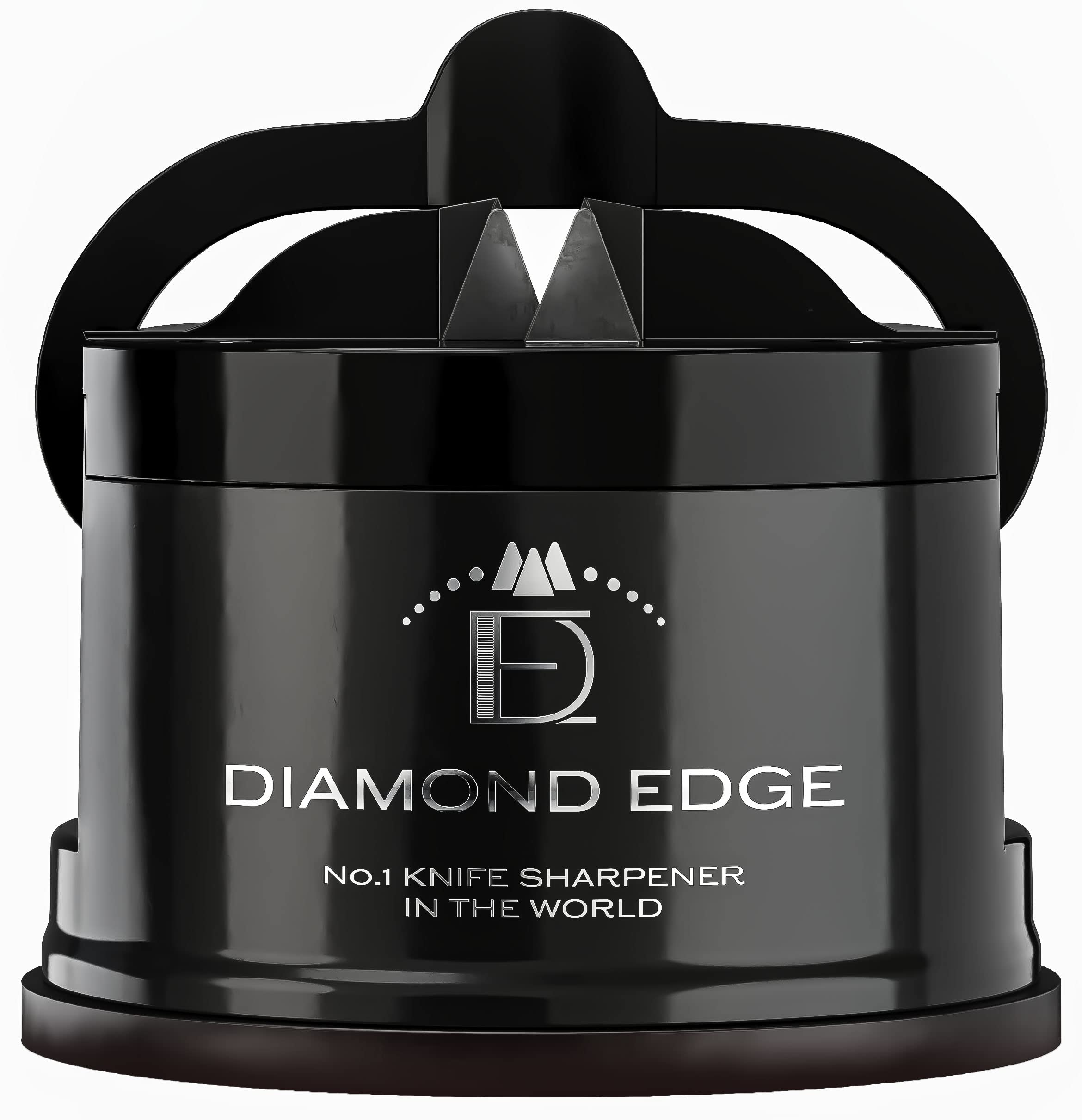Diamond Edge No.1 Knife Sharpener - Professional Manual Sharpening Tool for Chef, Utility & Pocket Knives - Safe & Durable for Lifetime Use - Perfect for Kitchen, Camping & Outdoor Activities