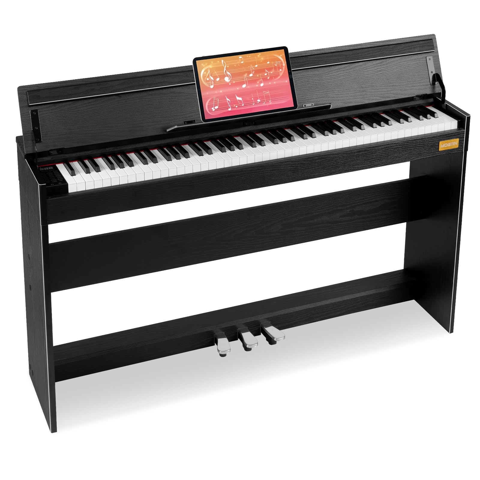 Mosen 88-Key Weighted Digital Piano with Furniture Stand & 3-Pedal Unit - Hammer Action Keyboard, Full-Size Electric Piano with USB-MIDI/Wireless Connectivity (Model MDP-110) - Perfect for Home Studios, Music Lessons & Professional Performances