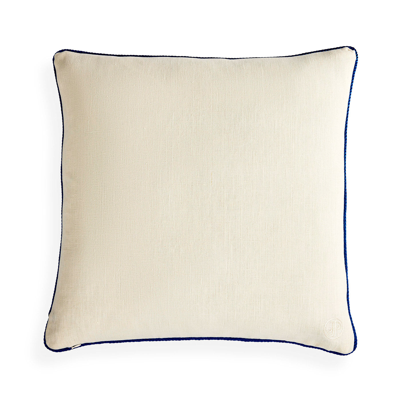 Pompidou Cobalt Blue Border Decorative Throw Pillow - Stylish Accent for Sofa, Bed & Home Decor