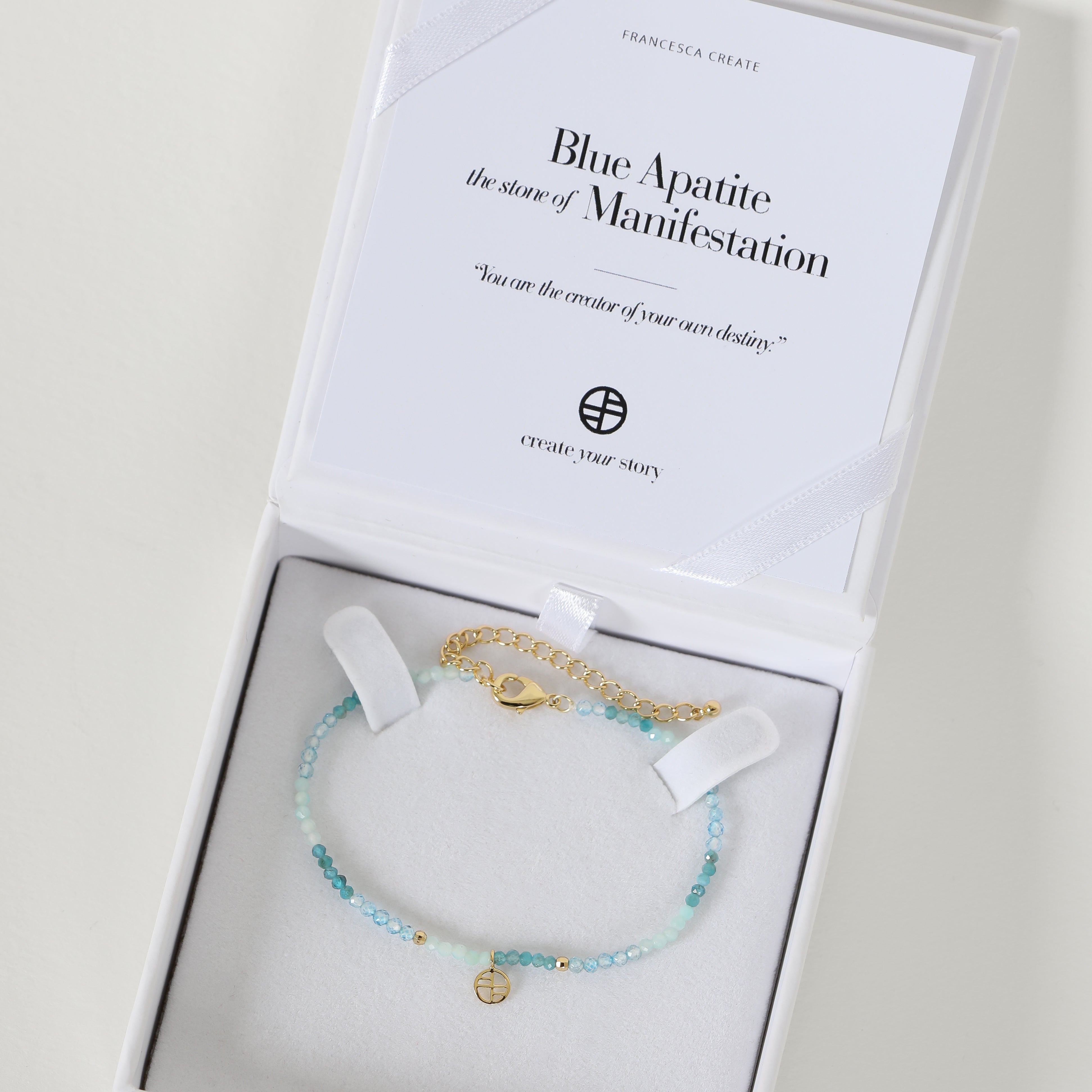 Blue Apatite Bracelet - Stone of Manifestation & Positive Energy | Healing Crystal Jewelry for Meditation, Chakra Balancing & Spiritual Growth
