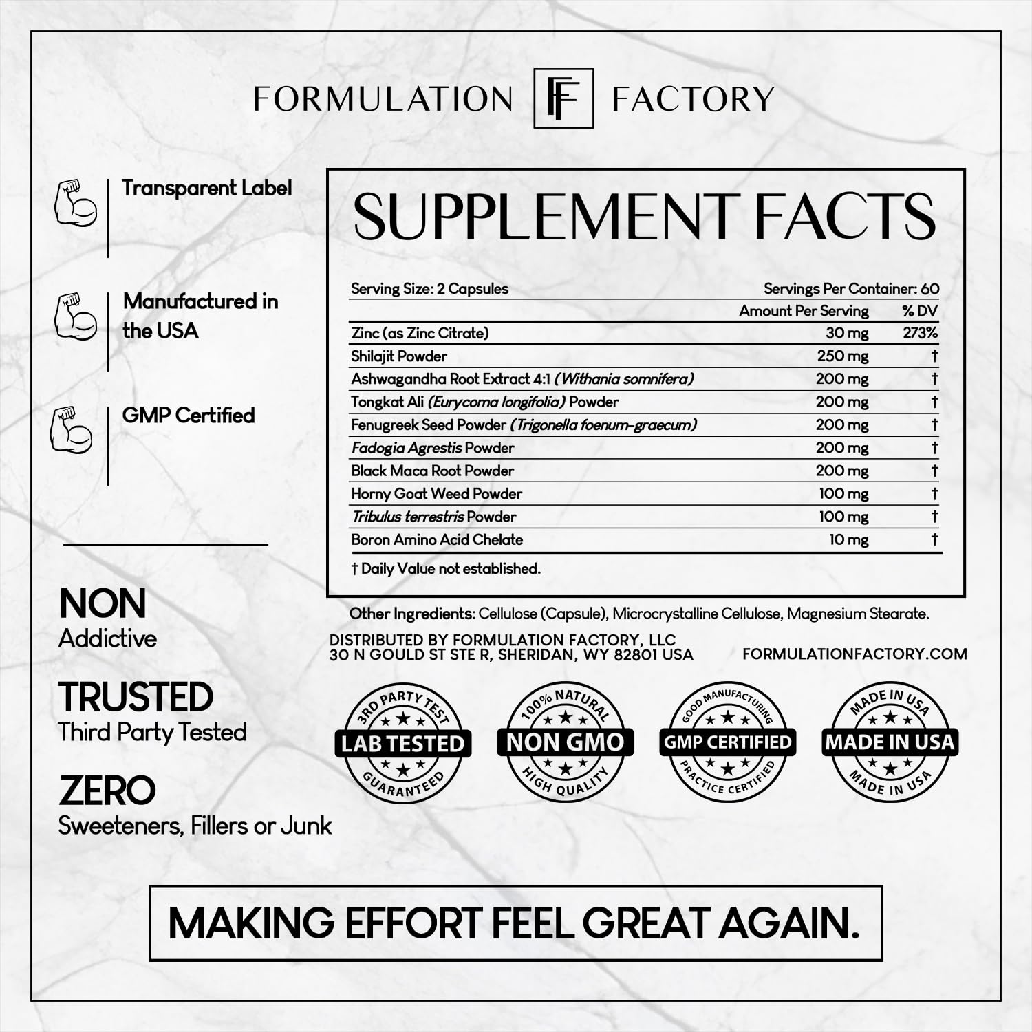 10-in-1 Men's Health Supplement with Shilajit, Tongkat Ali & Ashwagandha - Testosterone Booster, Muscle Growth, Energy & Strength Enhancer - 30-Day Supply - Perfect for Gym Performance & Post-Workout Recovery