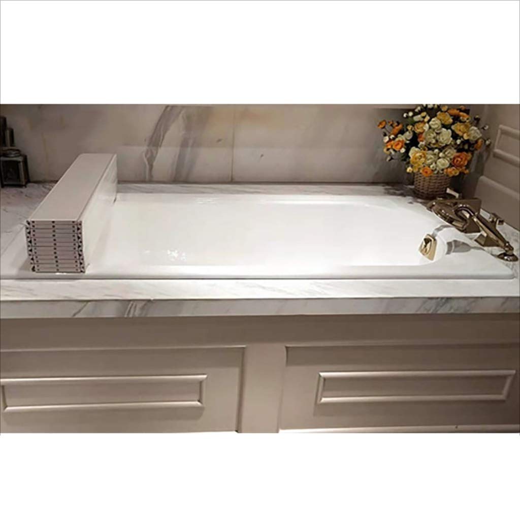 Premium PVC Bathtub Cover - Anti-Dust, Foldable & Insulating Bath Tub Protector - White Waterproof Dust Board (122x75x0.6cm) - Perfect for Bathroom Storage, Renovation Protection & Energy Saving