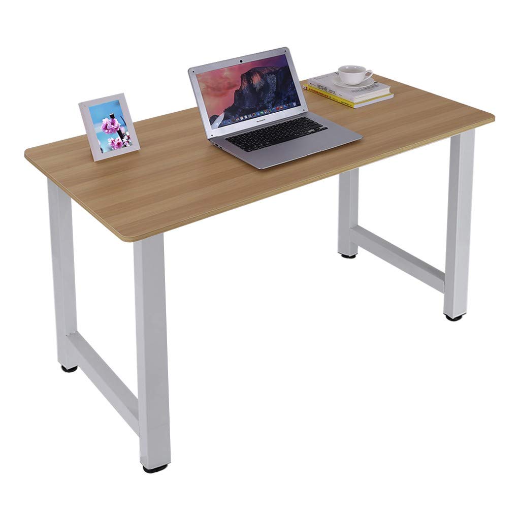 Modern 39-inch Computer Desk - Home Office Writing Desk, Study Table & Laptop Workstation for Kids & Adults | Sturdy White Office Desk with U.S. Delivery | Perfect for Small Spaces, Remote Work & Online Learning