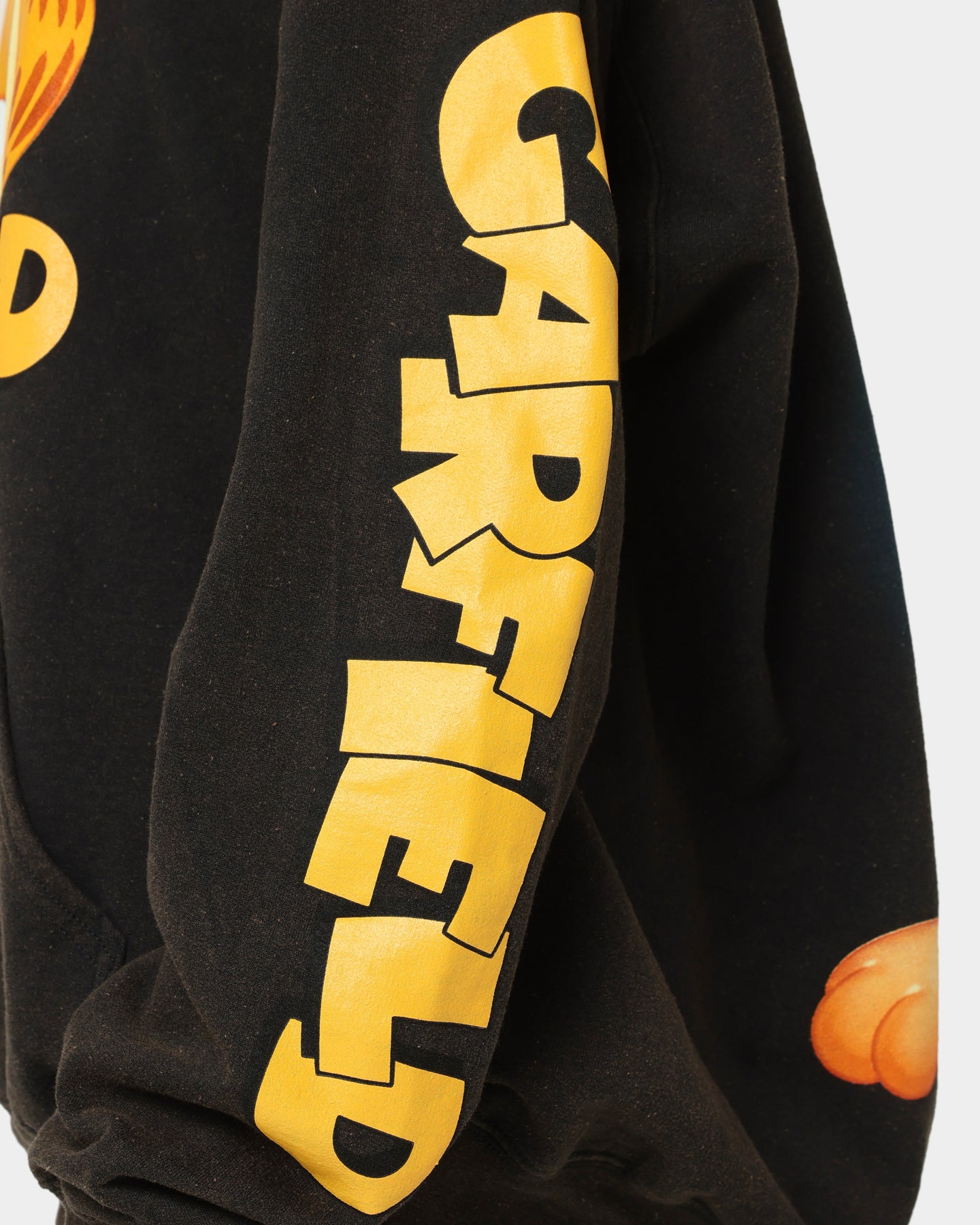 Vintage Garfield Hoodie - Black Wash | American Thrift | Retro Cartoon Sweatshirt for Men & Women | Perfect for Casual Wear, Cosplay & Gift Giving