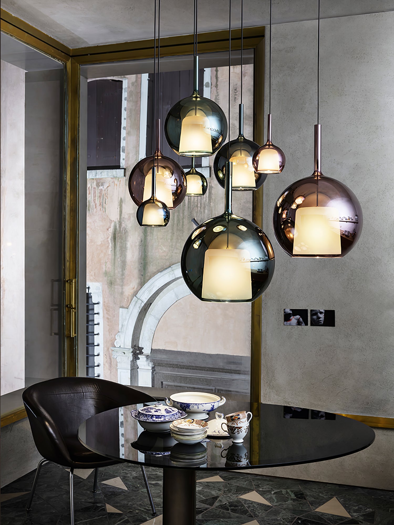 Modern Glo Pendant Light - Elegant Hanging Fixture for Kitchen Island, Dining Room & Bedroom - Dimmable LED Chandelier with Adjustable Height - Perfect for Home Decor & Interior Lighting