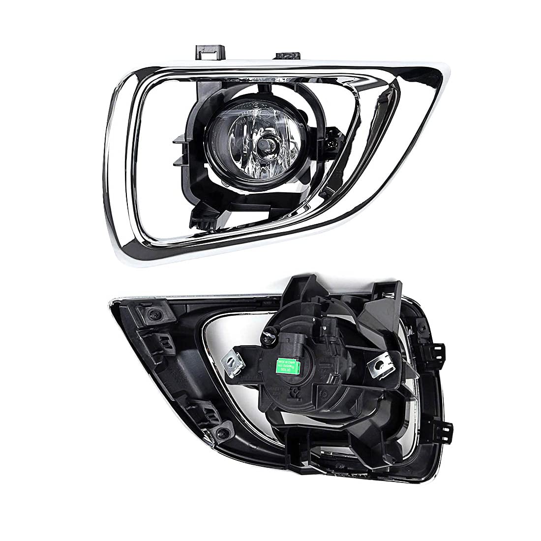 Nissan Navara NP300 2014-2015 Fog Light Replacement Kit - H11 Halogen Front Driving Fog Lamps Assembly with Bezel, Switch & Wiring Harness | Perfect for Off-Roading, Night Driving & Bad Weather Conditions