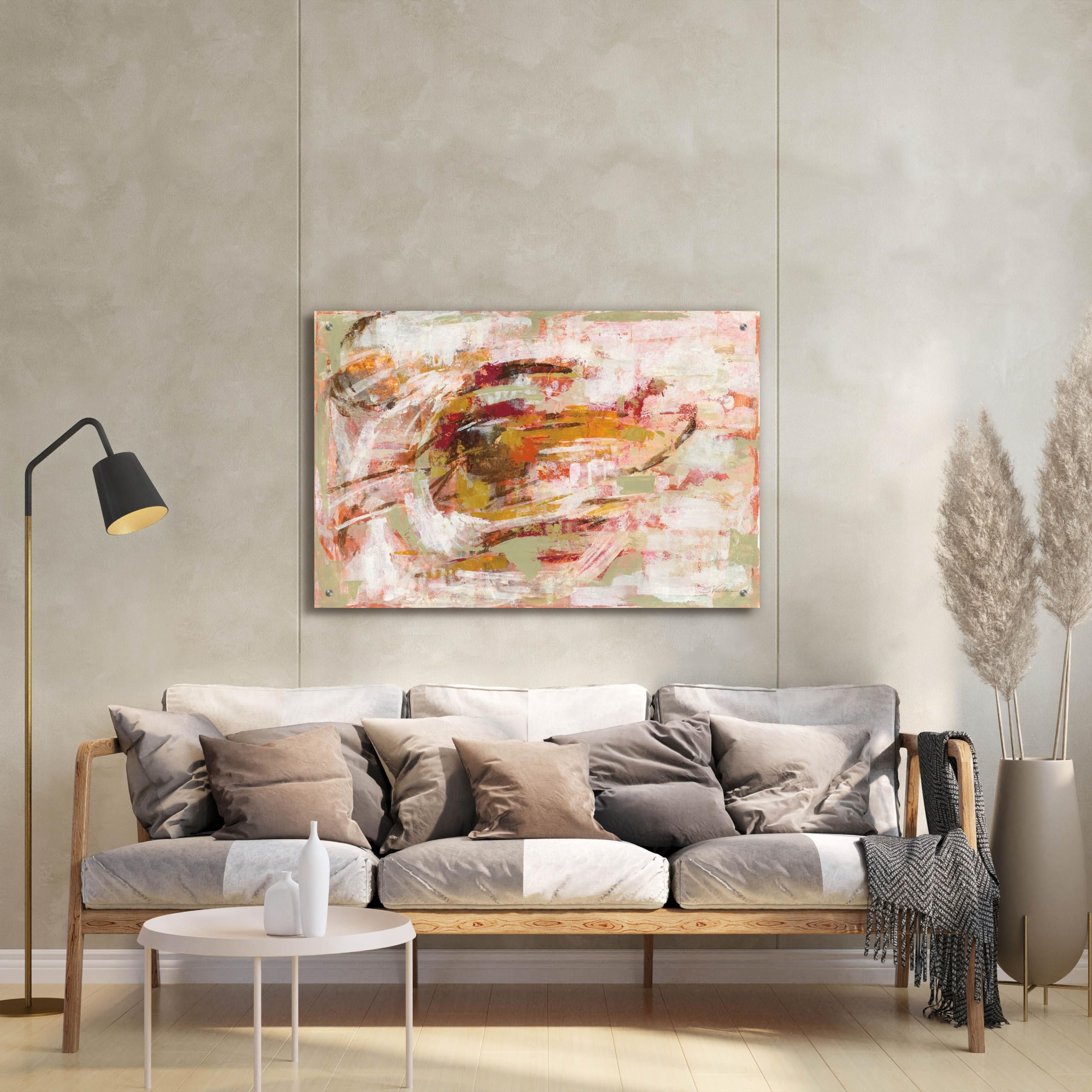 Epic Art 'Graffiti Wall II' by Silvia Vassileva - Modern Acrylic Glass Wall Art Painting 36x24 Inches - Perfect for Living Room, Bedroom & Office Decor