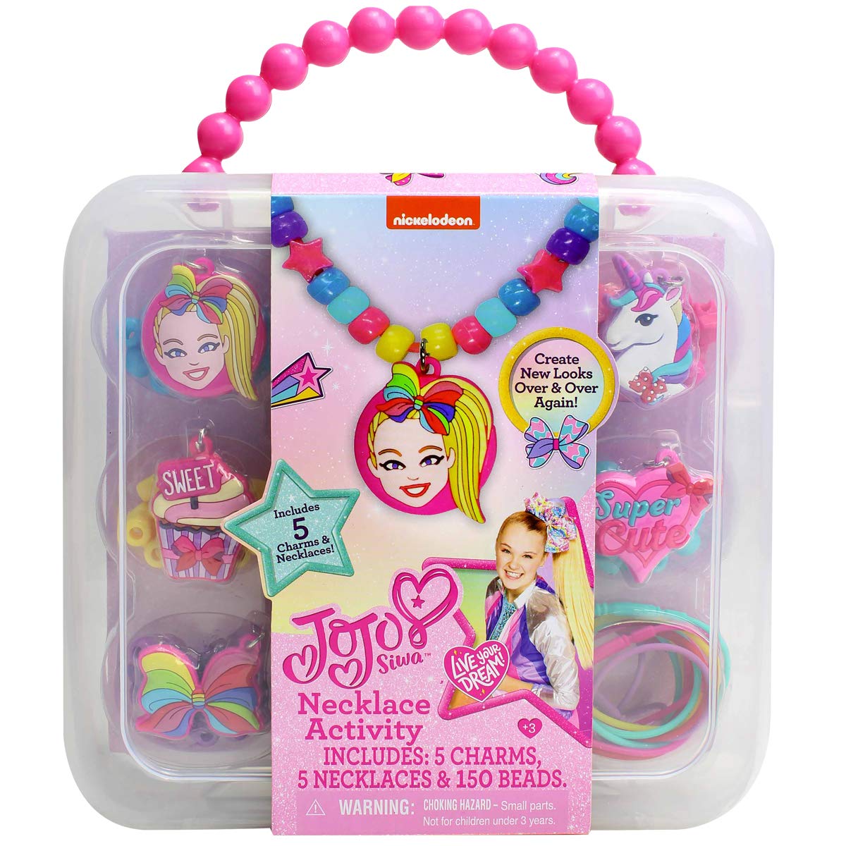 Tara Toys JoJo Necklace Activity Set for Kids - DIY Bead Jewelry Making Kit with 500+ Beads & Charms - Creative Arts & Crafts Gift for Girls Ages 6-12 - Perfect for Birthday Parties, Playdates & Summer Camp Activities