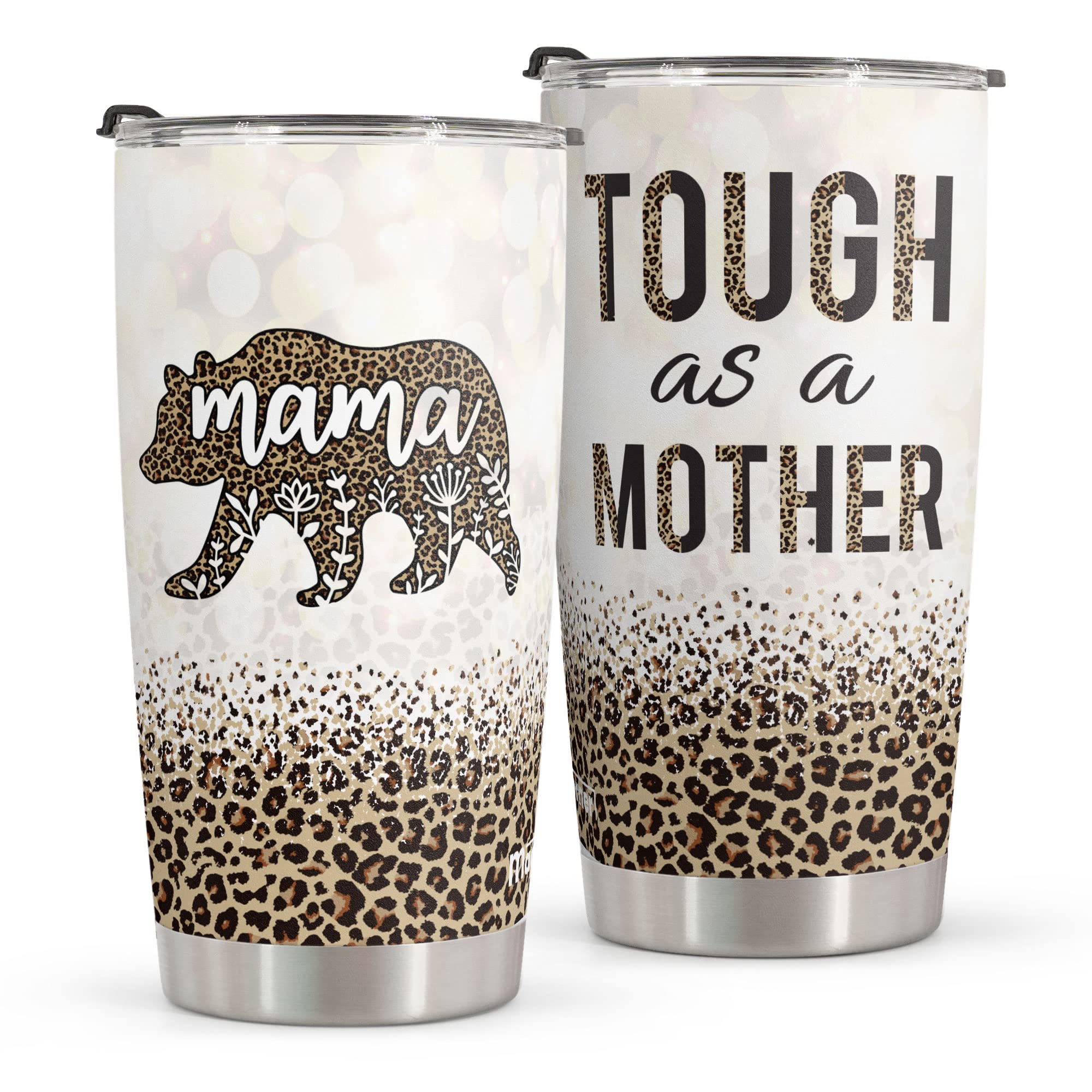 Stainless Steel Bear Tumbler 20oz - Insulated Travel Mug for Mom, Grandma & Nana - Perfect Mother's Day, Birthday & Christmas Gift from Daughter or Son - Keeps Drinks Hot/Cold for Hours - Ideal for Work, Travel & Home Use
