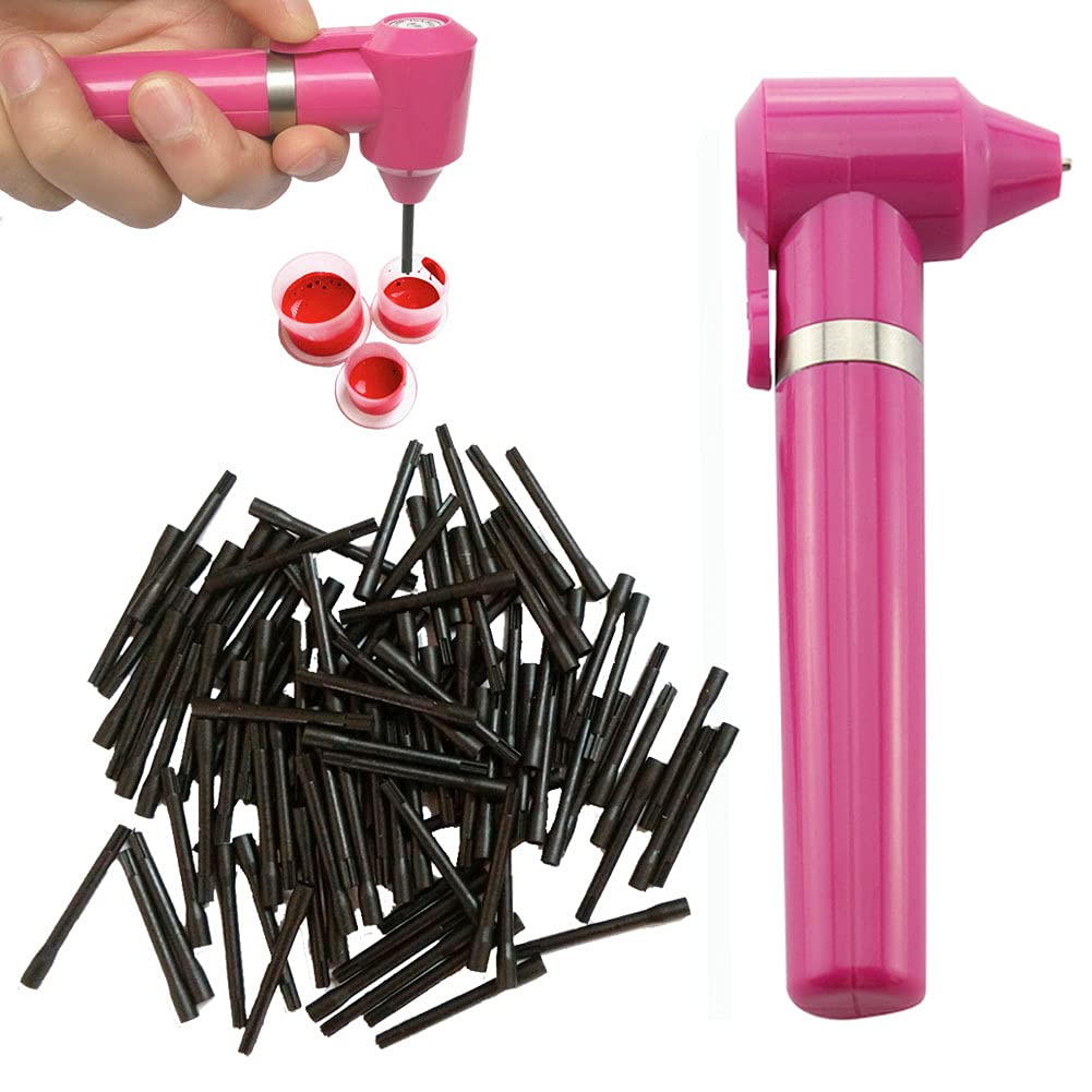 Professional Electric Tattoo Ink Mixer Machine - Pigment Makeup & Eyebrow Nail Color Agitator with 100 Mixing Sticks (Rose Gold) - Perfect for Tattoo Artists, Cosmetic Professionals & DIY Beauty Enthusiasts