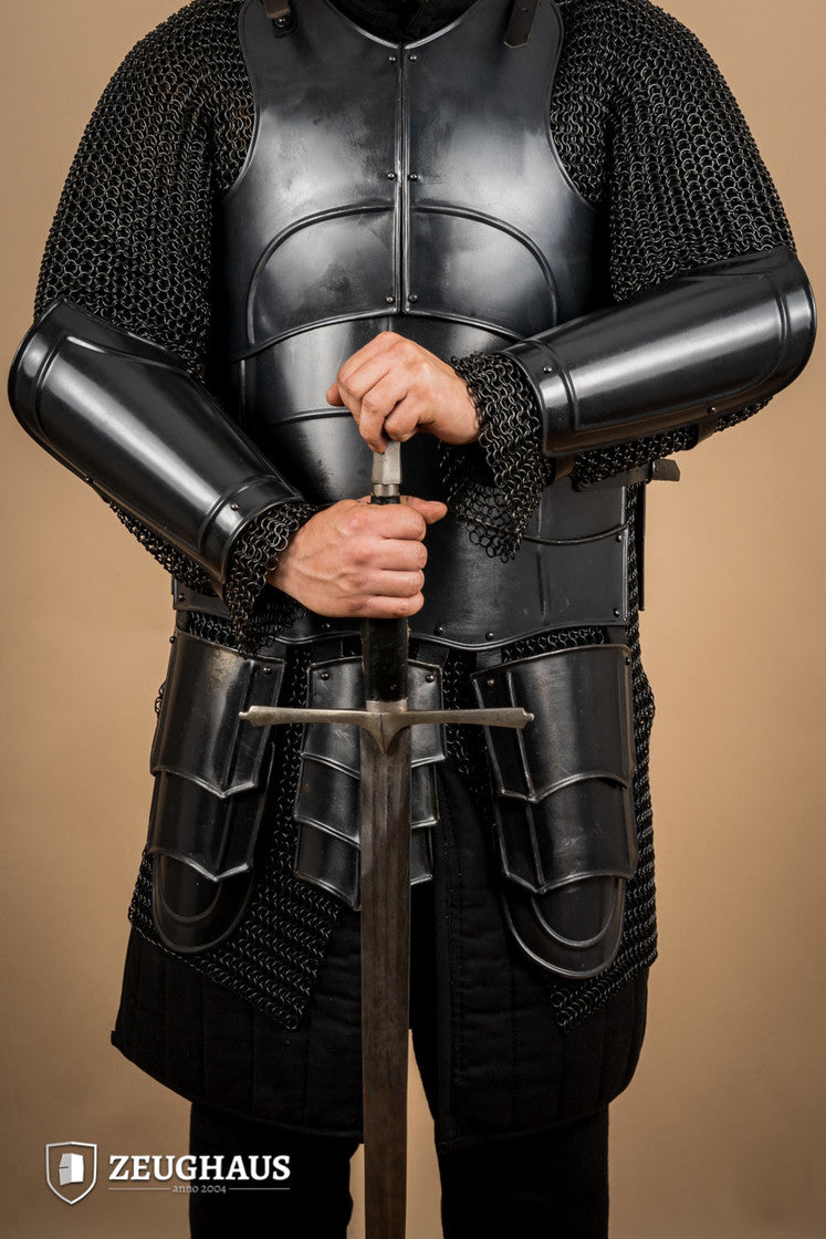 Premium Burnished Warrior Bracers - Durable Medieval Armor for LARP, Cosplay & Renaissance Fairs